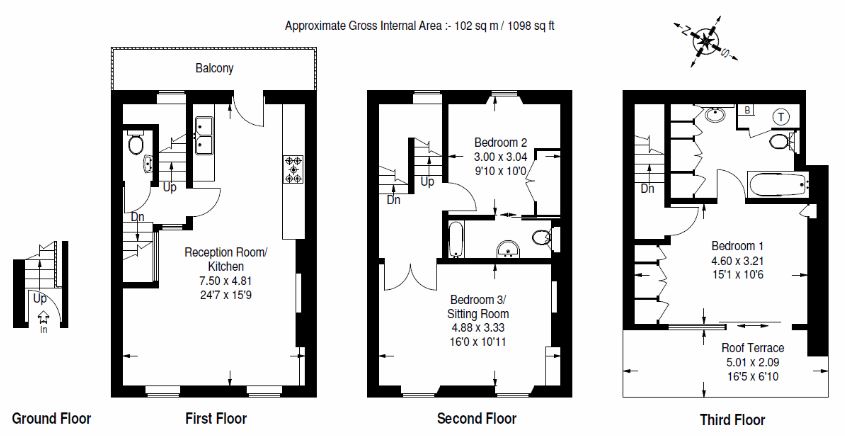 96a, Portland Road, London floorplan