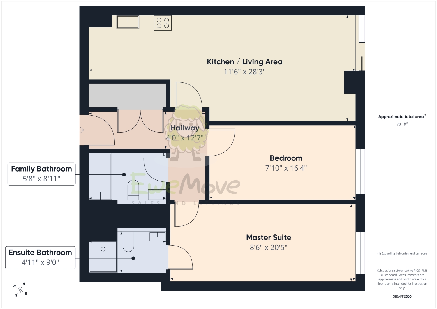 Flat 701, 2 Little John Street, Manchester floorplan