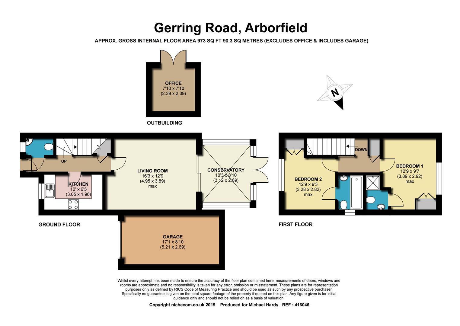 2 Bedrooms Semi-detached house for sale in Gerring Road, Arborfield, Berkshire RG2