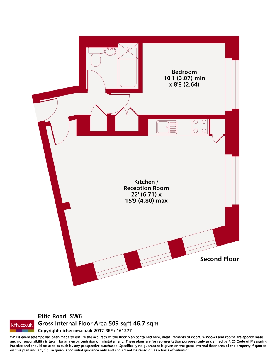 Flat 6, 8, Effie Road, London floorplan