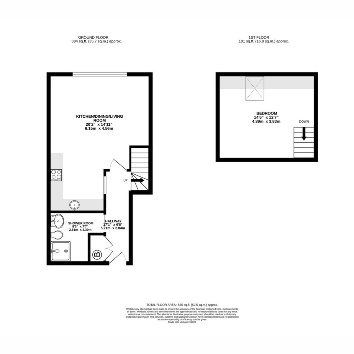 Flat 7, 50, Guildhall Street, Preston floorplan