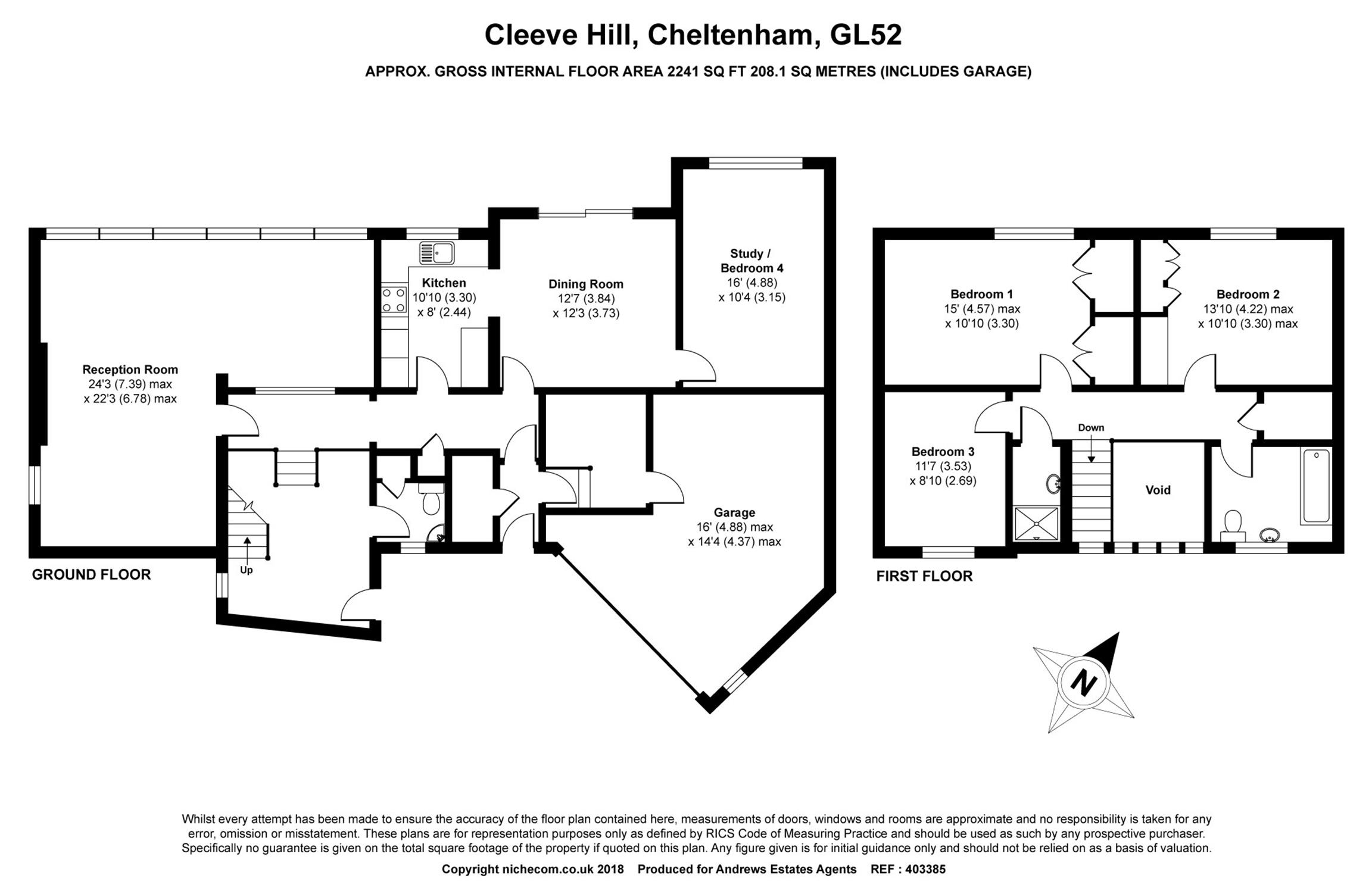 4 Bedrooms Detached house for sale in Cleeve Hill, Cheltenham GL52