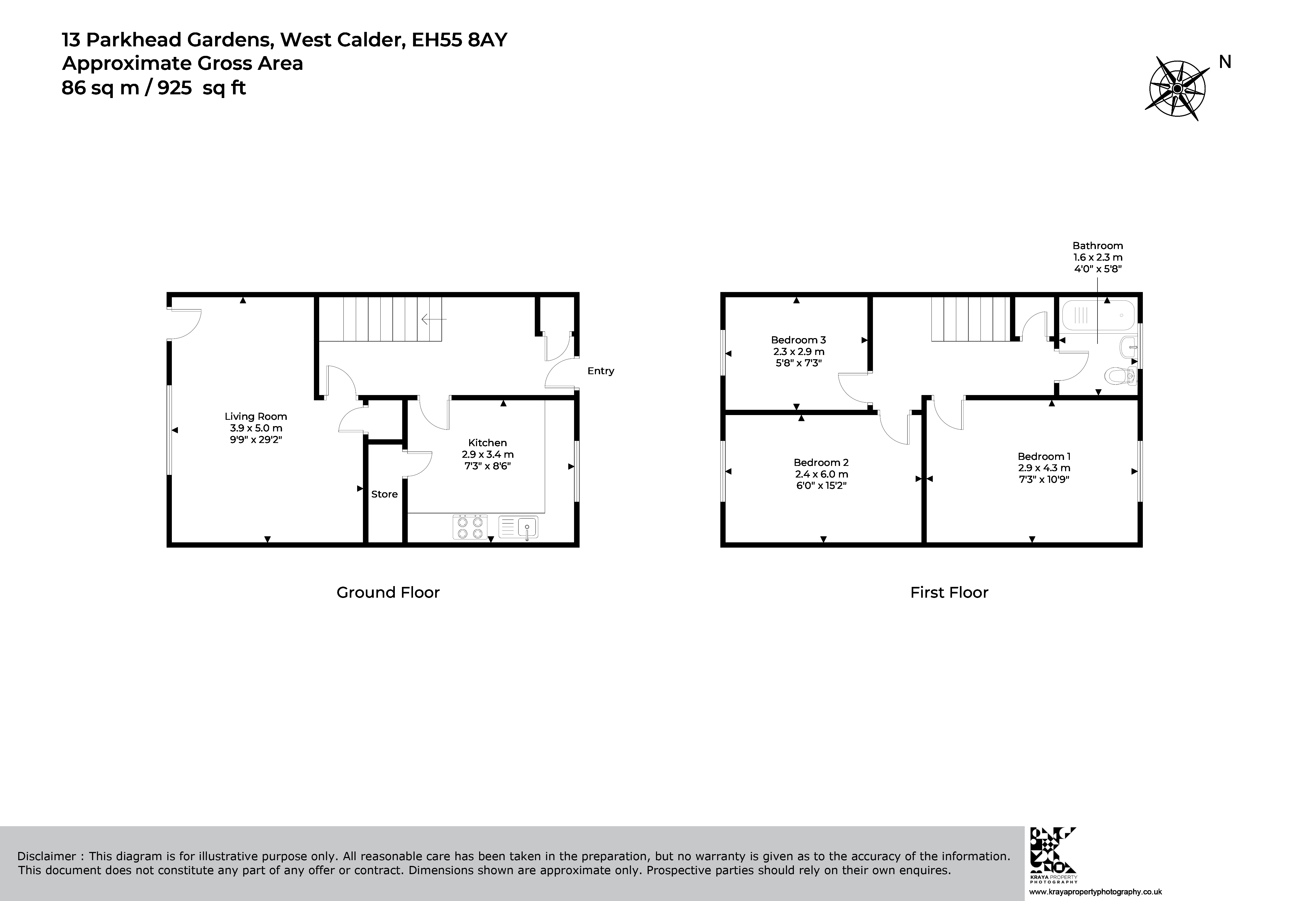 Free property report 13 Parkhead Gardens, West Calder, EH55 8AY Chimnie