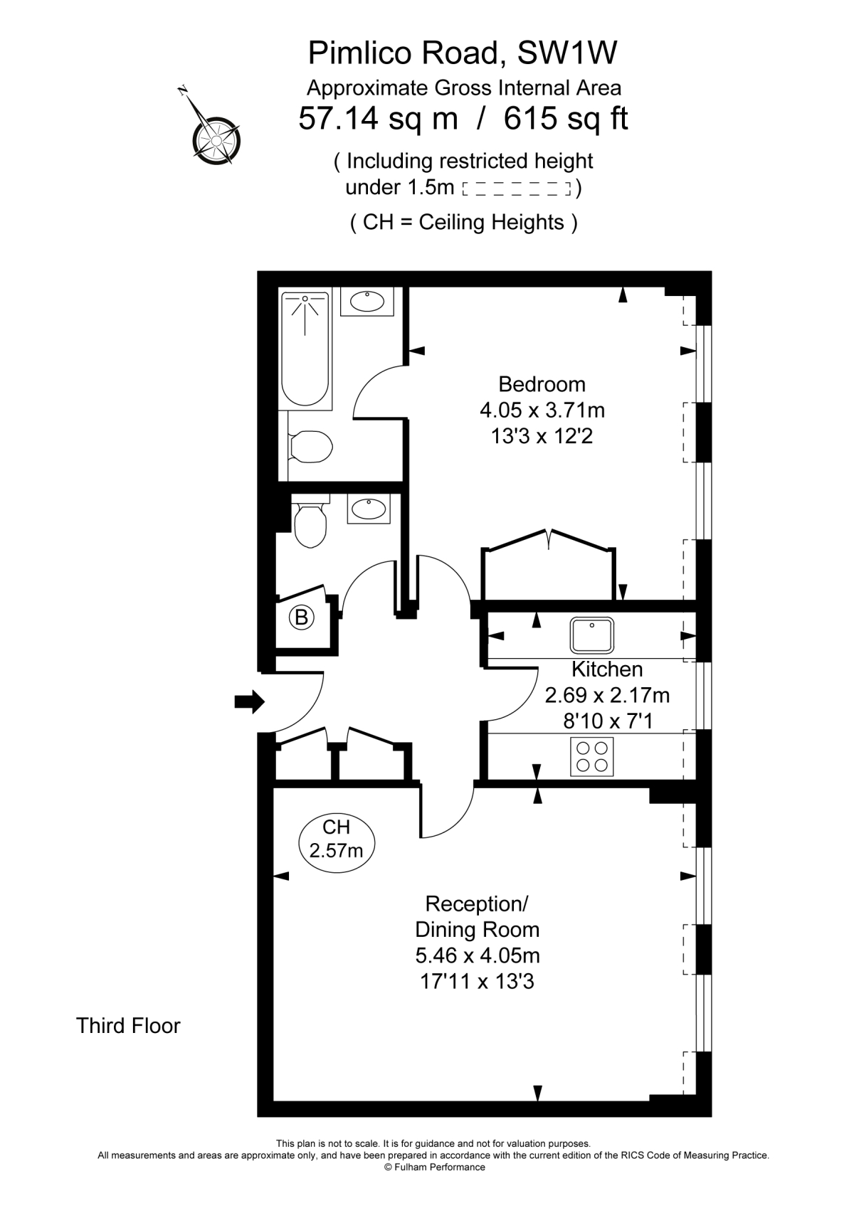 Flat 5, 48, Pimlico Road, London floorplan