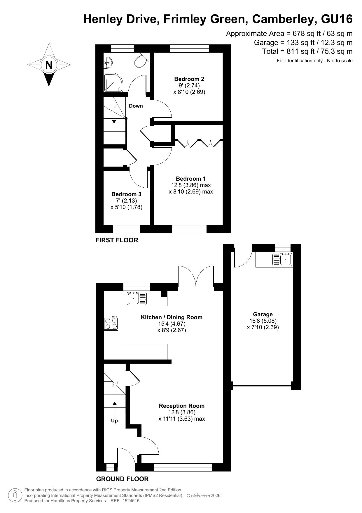 182, Henley Drive, Camberley floorplan