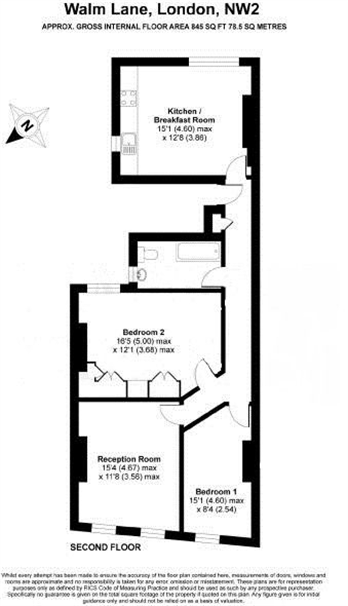 2 Bedrooms Flat to rent in Walm Lane, Willesden Green, London NW2