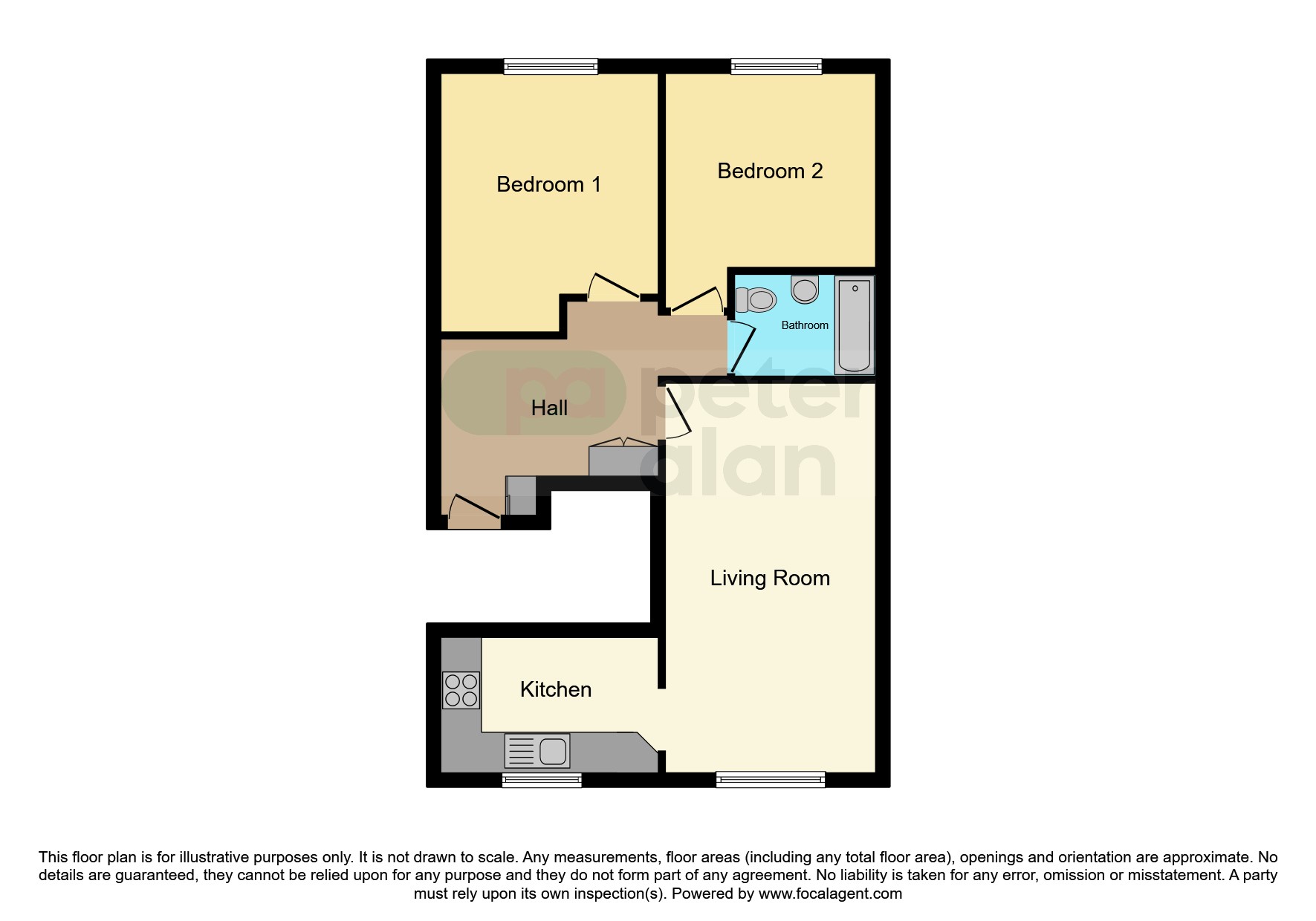 Flat 7, Hyam Court, Glendower Street, Monmouth floorplan