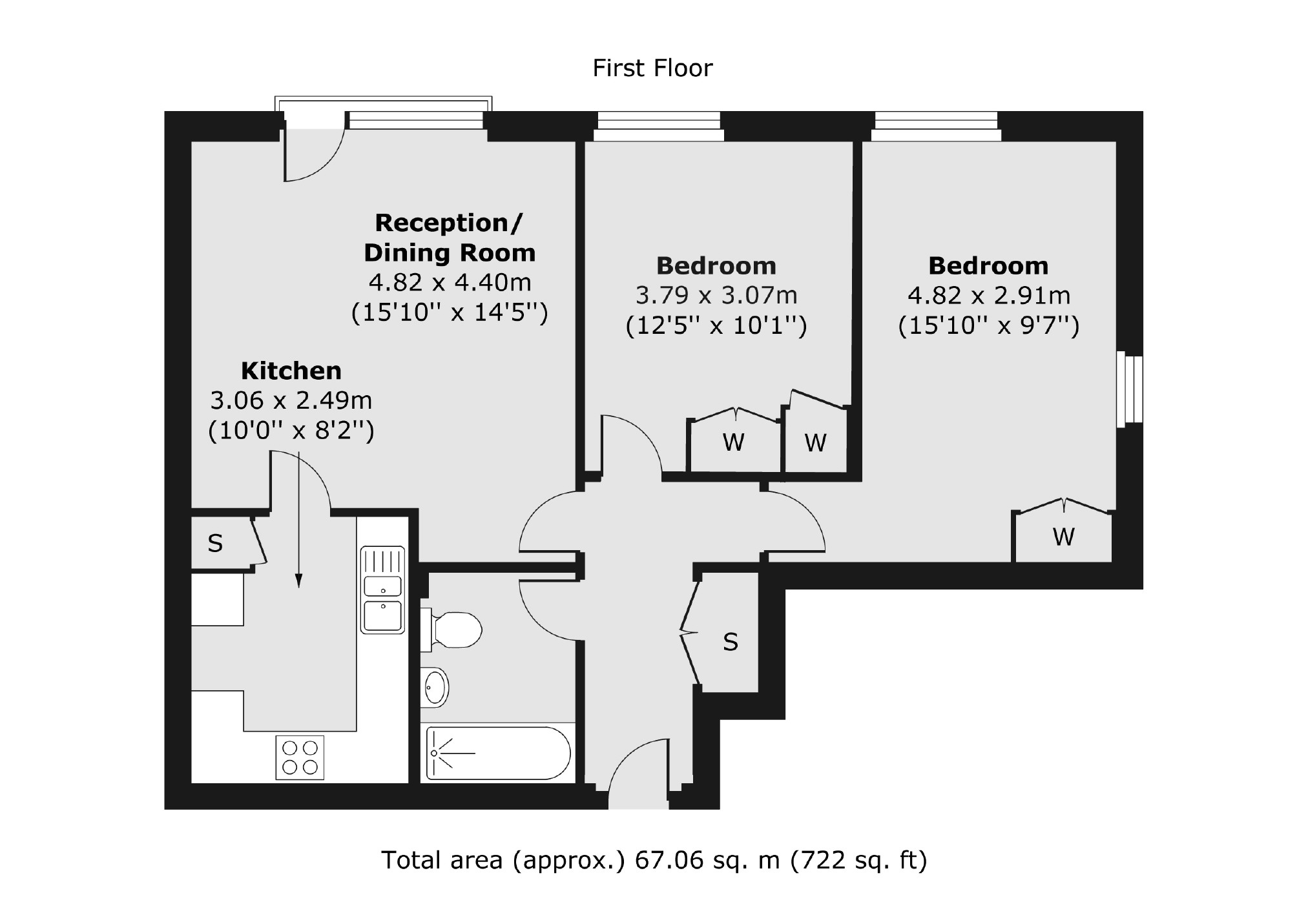 Flat 8, Barrett Court, Jubilee Close, London floorplan