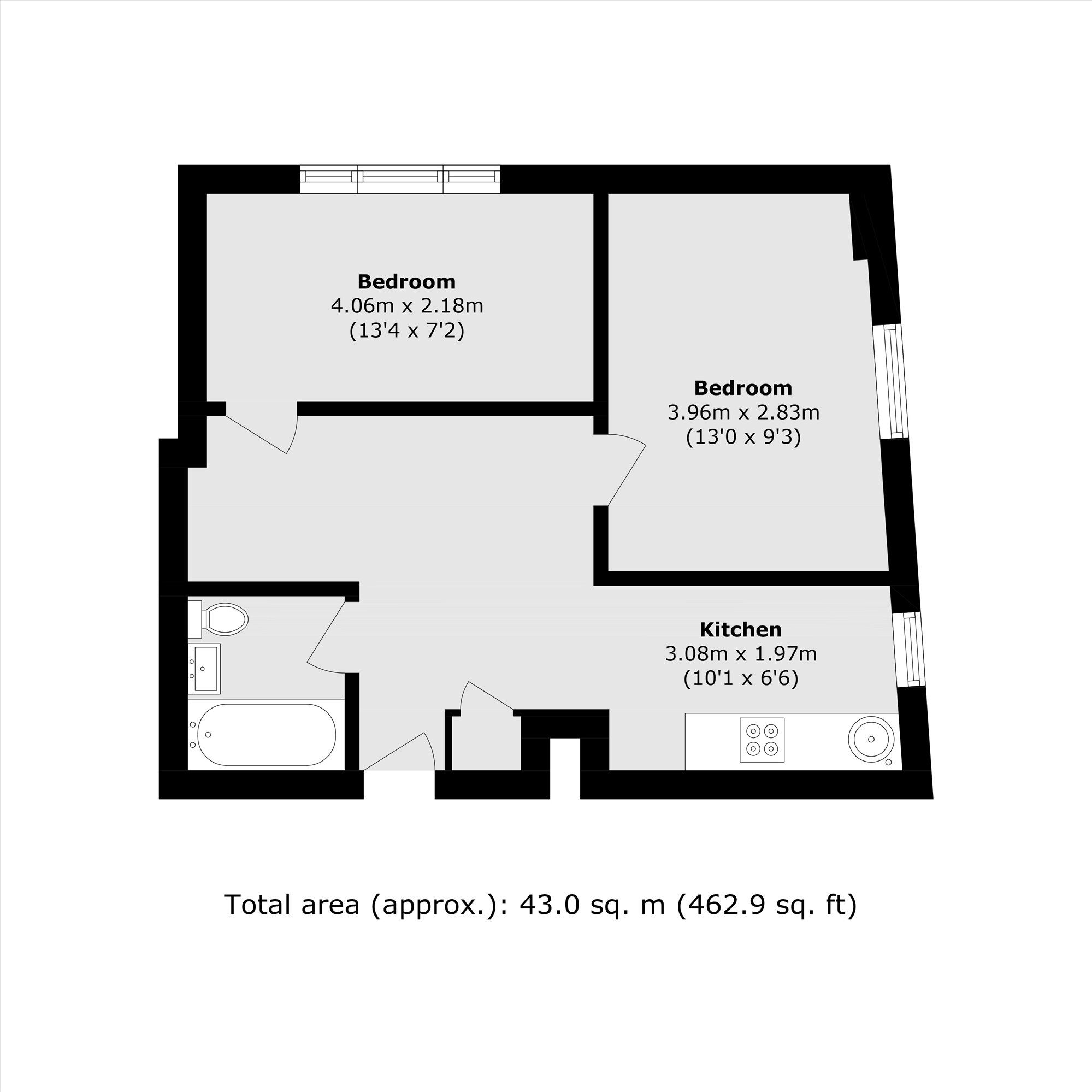Flat L, 167, Uxbridge Road, London floorplan