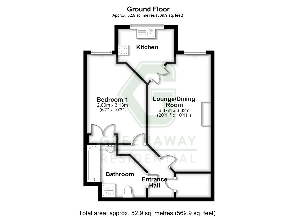 Fairfield Road, East Grinstead RH19, 1 bedroom flat to rent 63467357