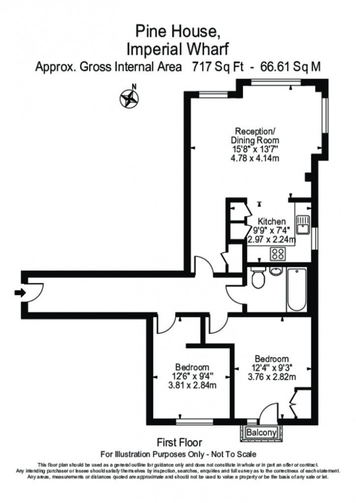 2 Bedrooms Flat to rent in Pine House, Imperial Wharf SW6