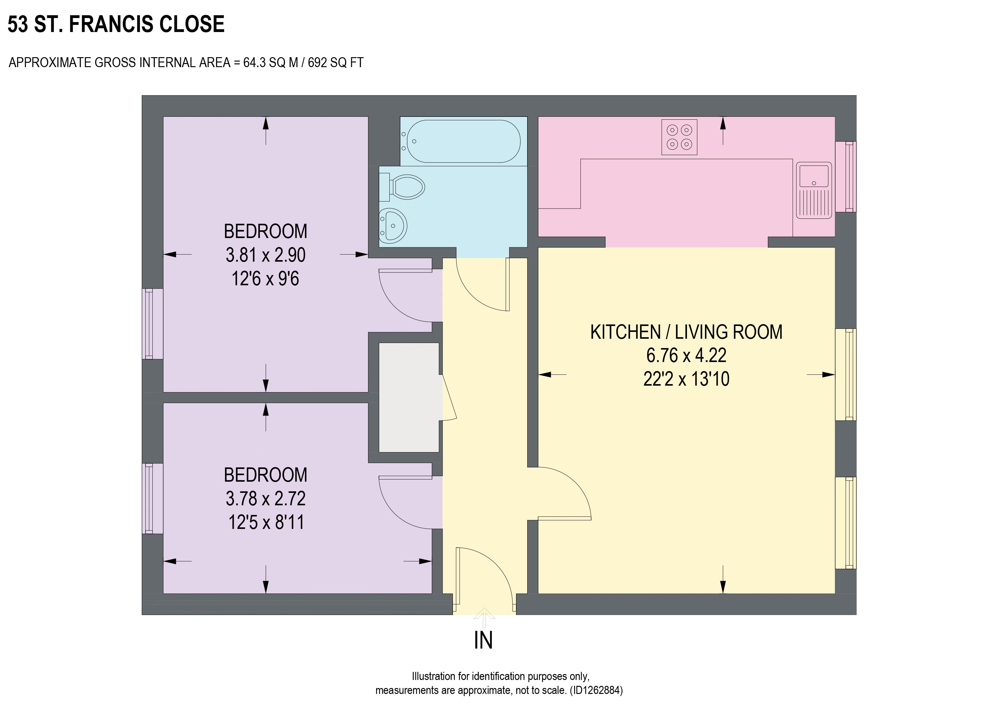 53, St. Francis Close, Sheffield floorplan