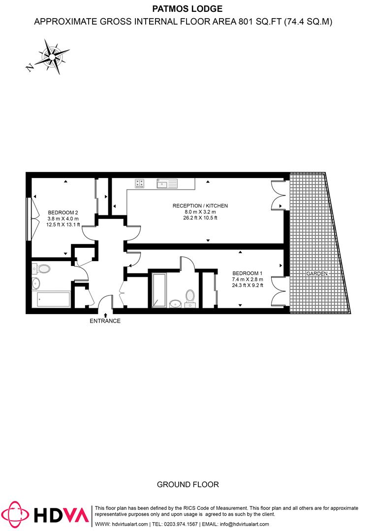 Beam, Flat 1, 30, Cancell Road, London floorplan
