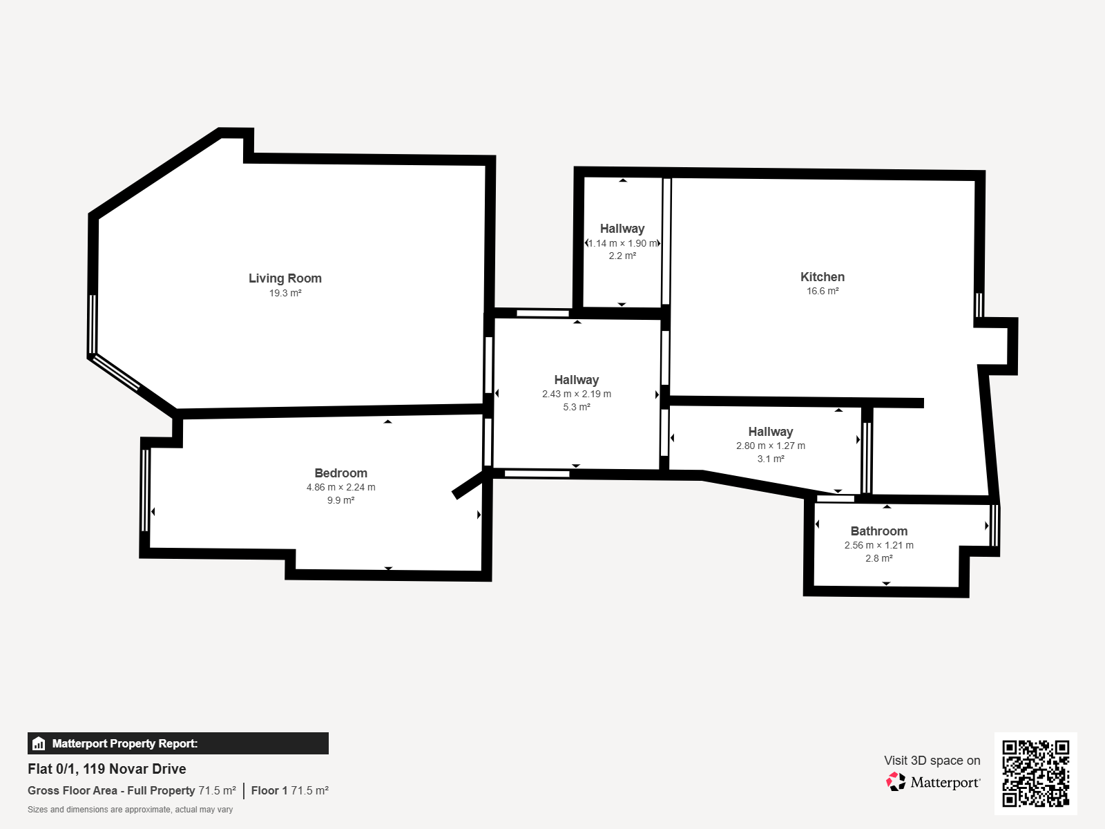 Novar Drive, Glasgow floorplan