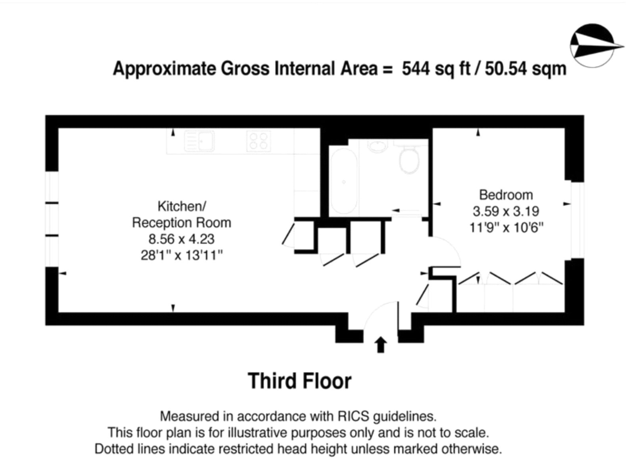 Apartment 3.4, Dominion House, 59, Bartholomew Close, London floorplan