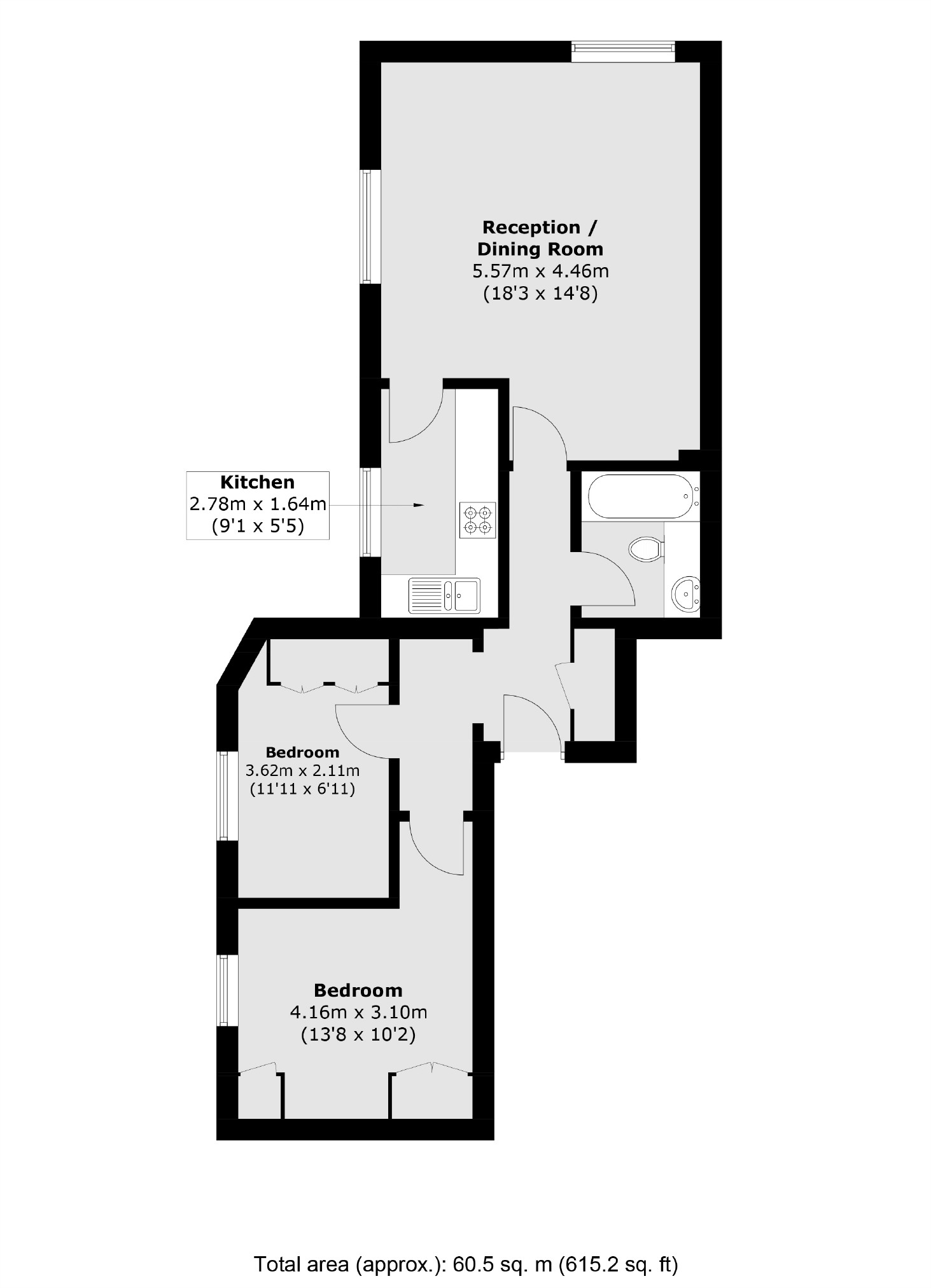 Flat 14, Beverley Gate House, 97, West Hill, London floorplan