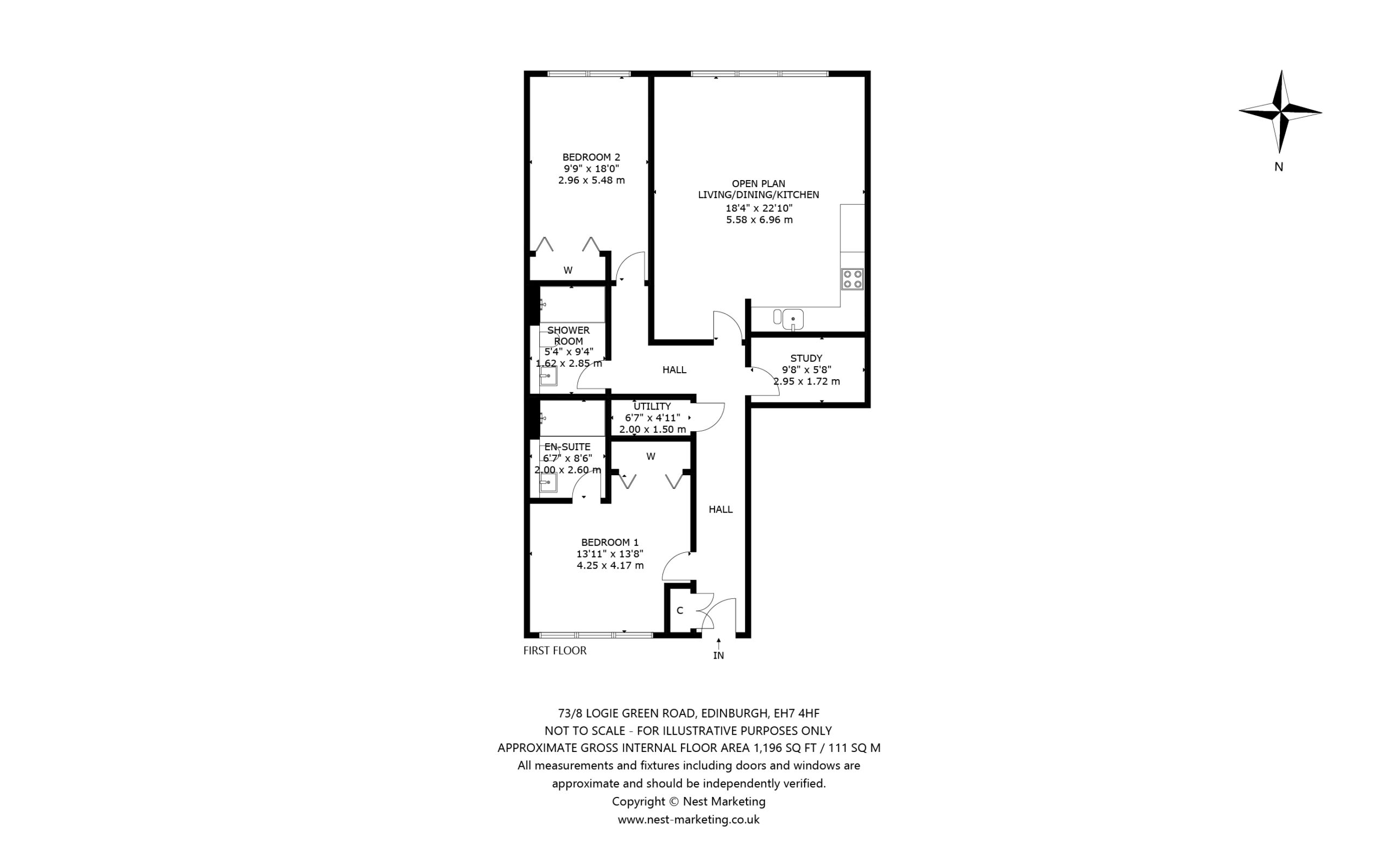 2 bed flat for sale in 73/8 Logie Green Road, Canonmills EH7 68597354