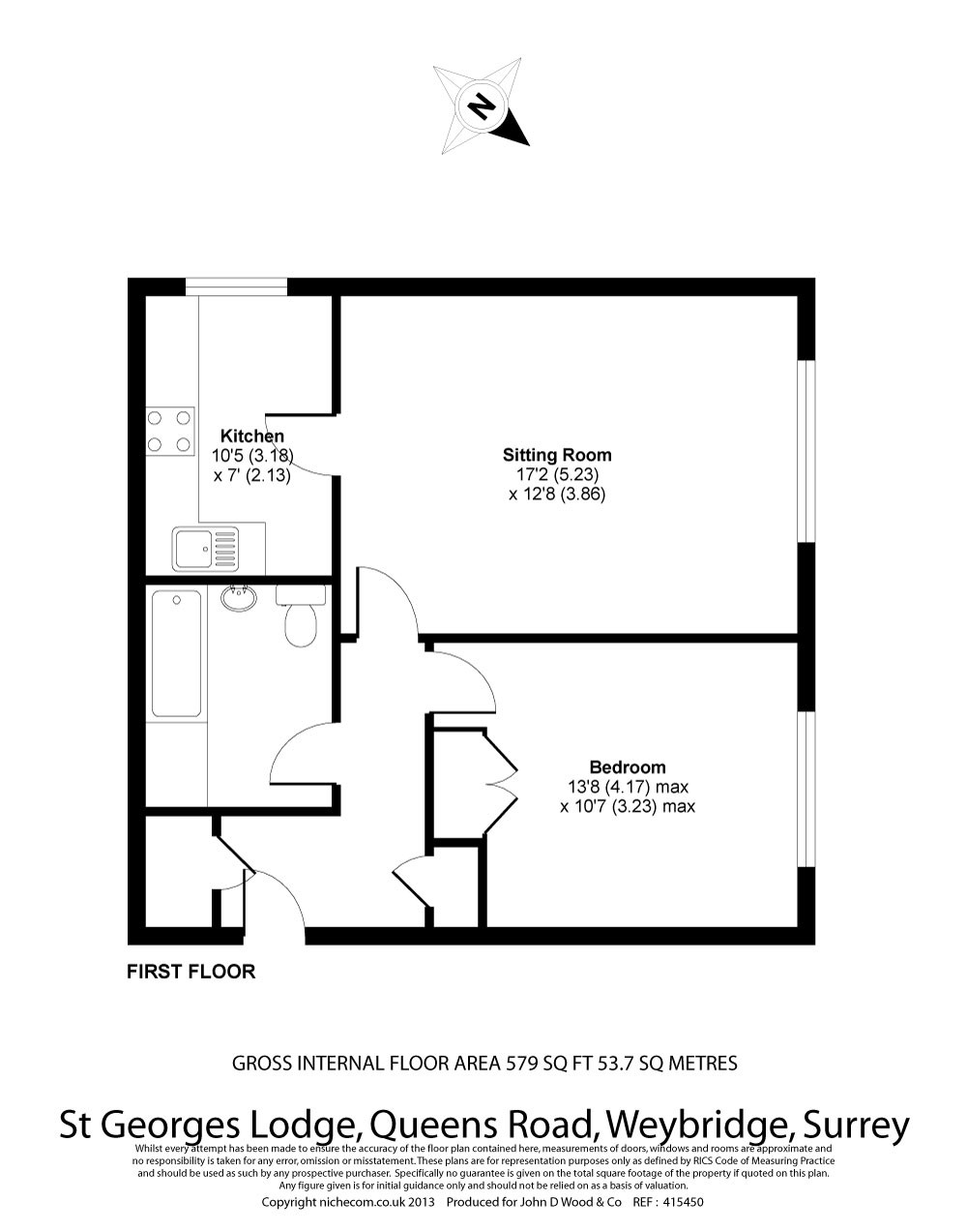 1 Bedrooms  to rent in Queens Road, Weybridge KT13