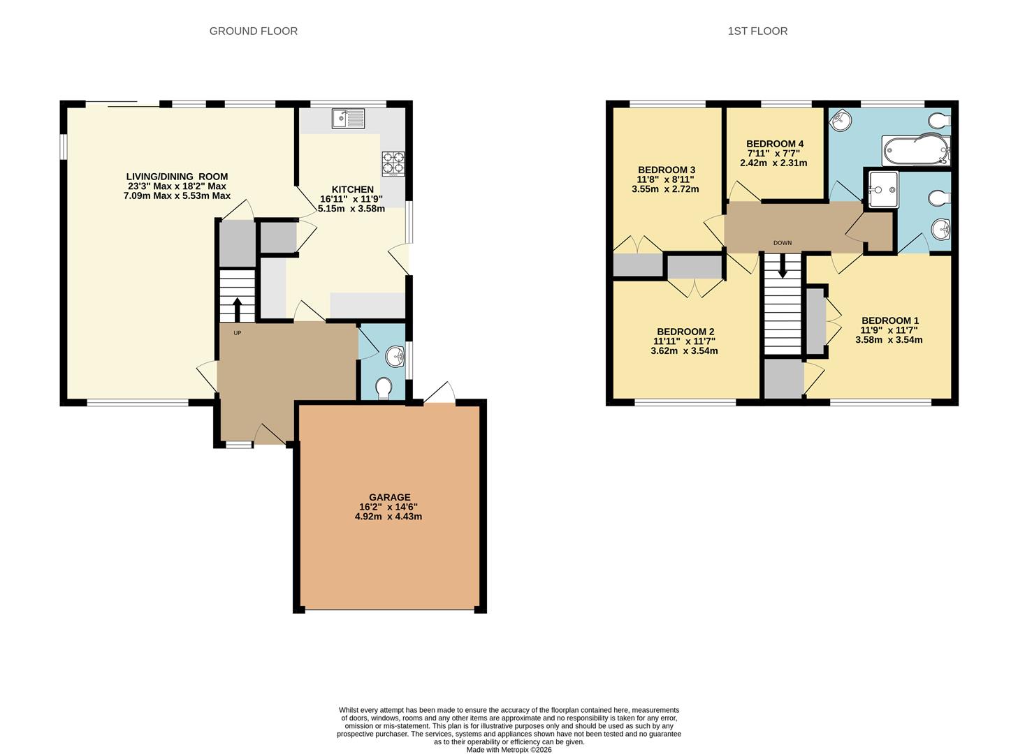 10, Bamford Close, Malvern floorplan