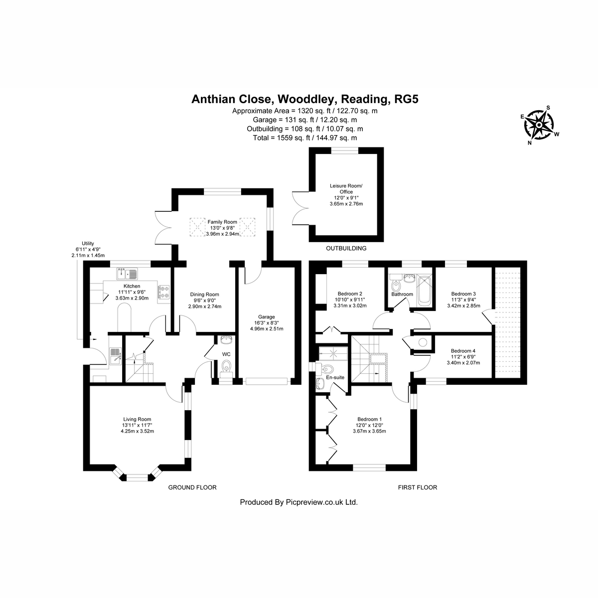 17, Anthian Close, Woodley, Reading floorplan