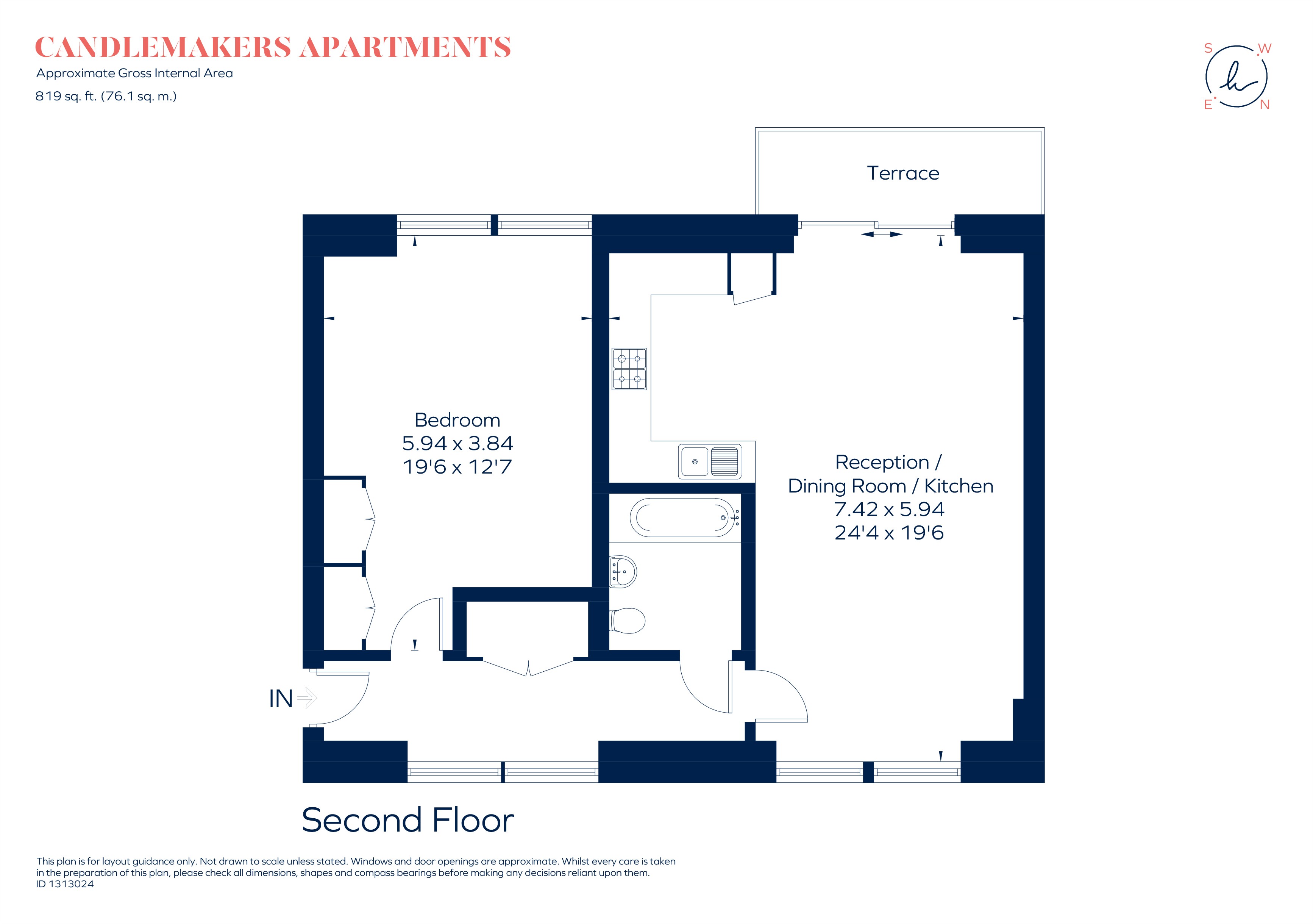 Flat 81, Candlemakers Apartments, 112, York Road, London floorplan