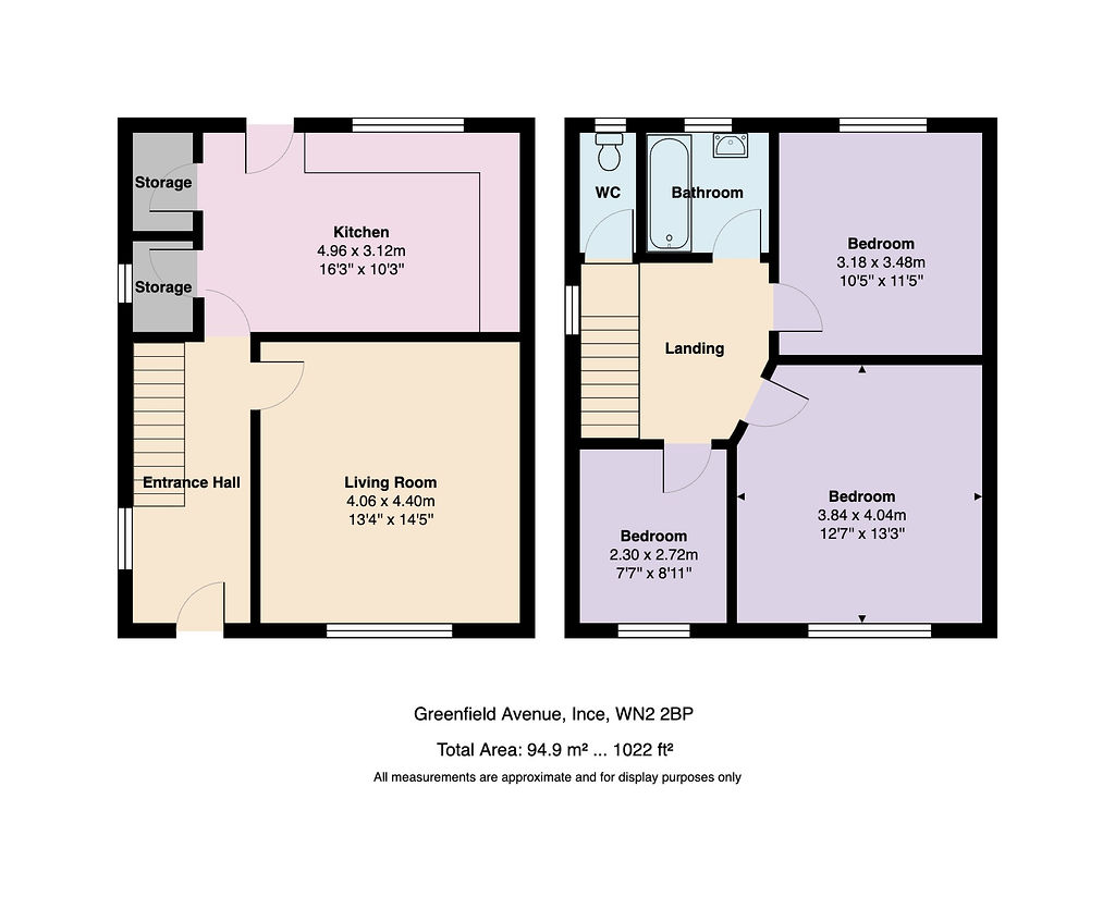 14, Greenfield Avenue, Ince In Makerfield floorplan