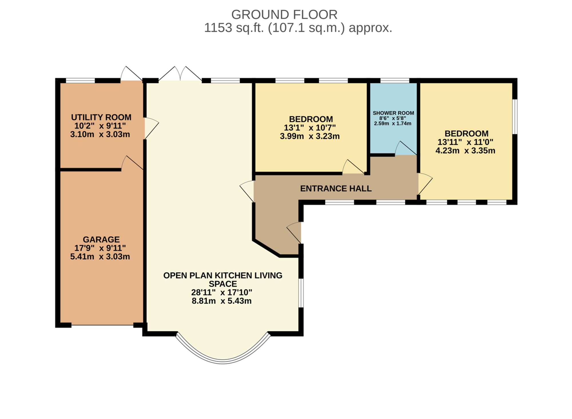 Greenside The Green, Southam floorplan