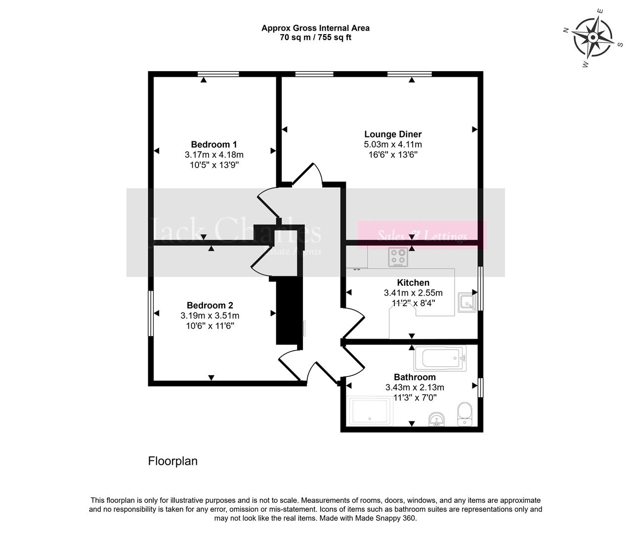 Ide View, Elan, Sundridge Road, Sevenoaks floorplan