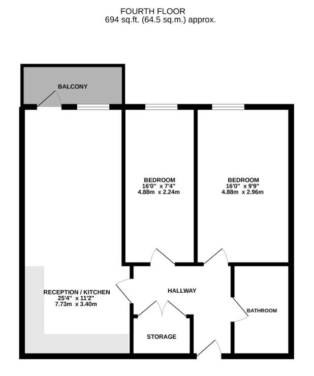 Flat 39, Bond House, Baltic Avenue, London floorplan
