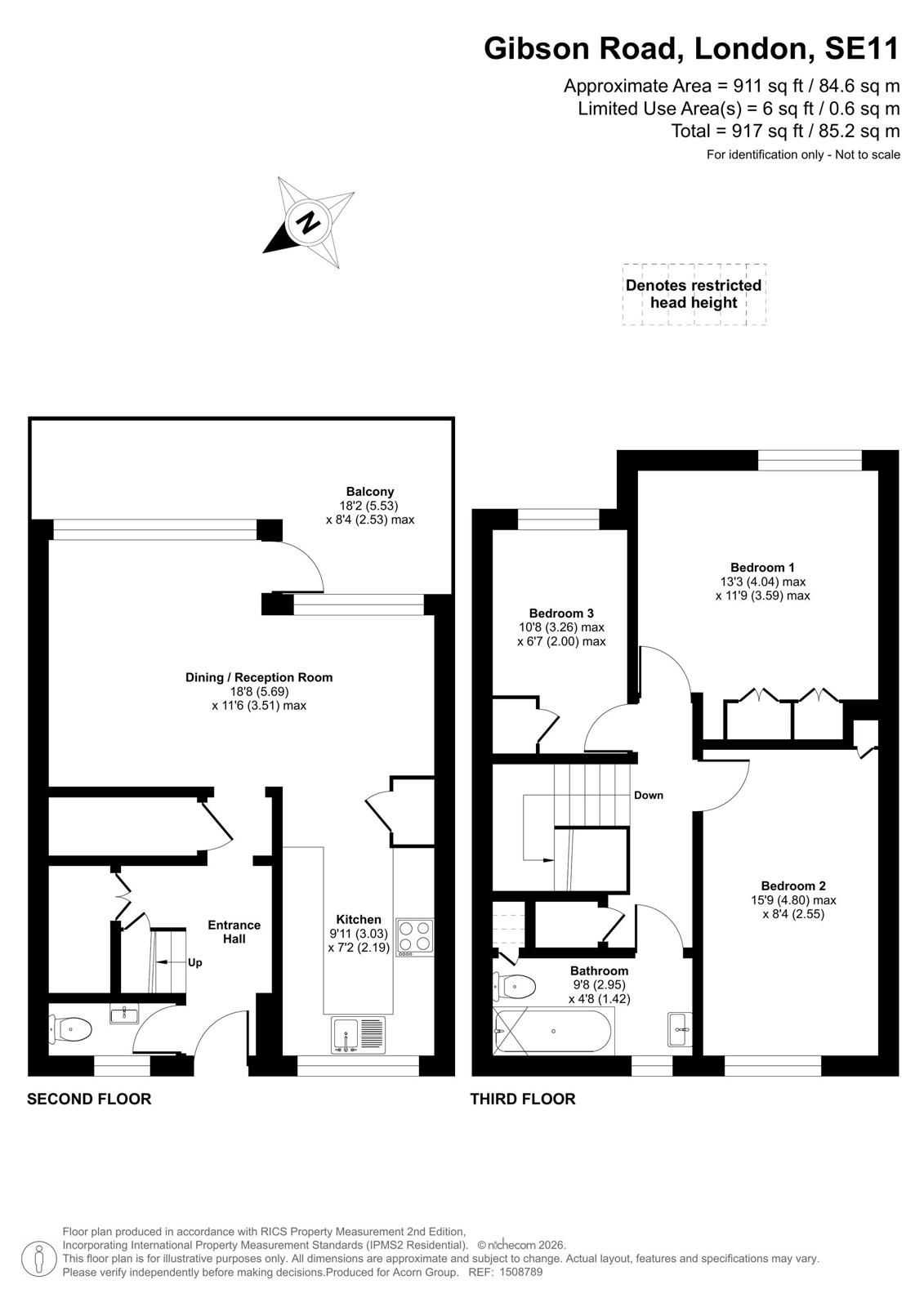 44, Gibson Road, London floorplan