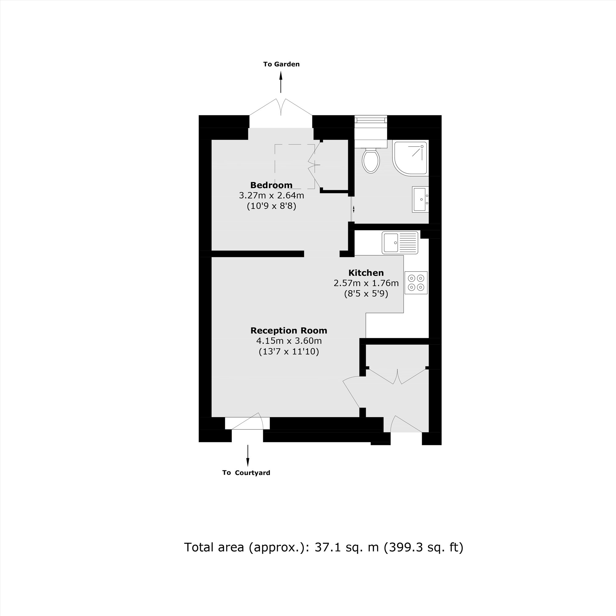 Flat 1, 12, Deburgh Road, London floorplan