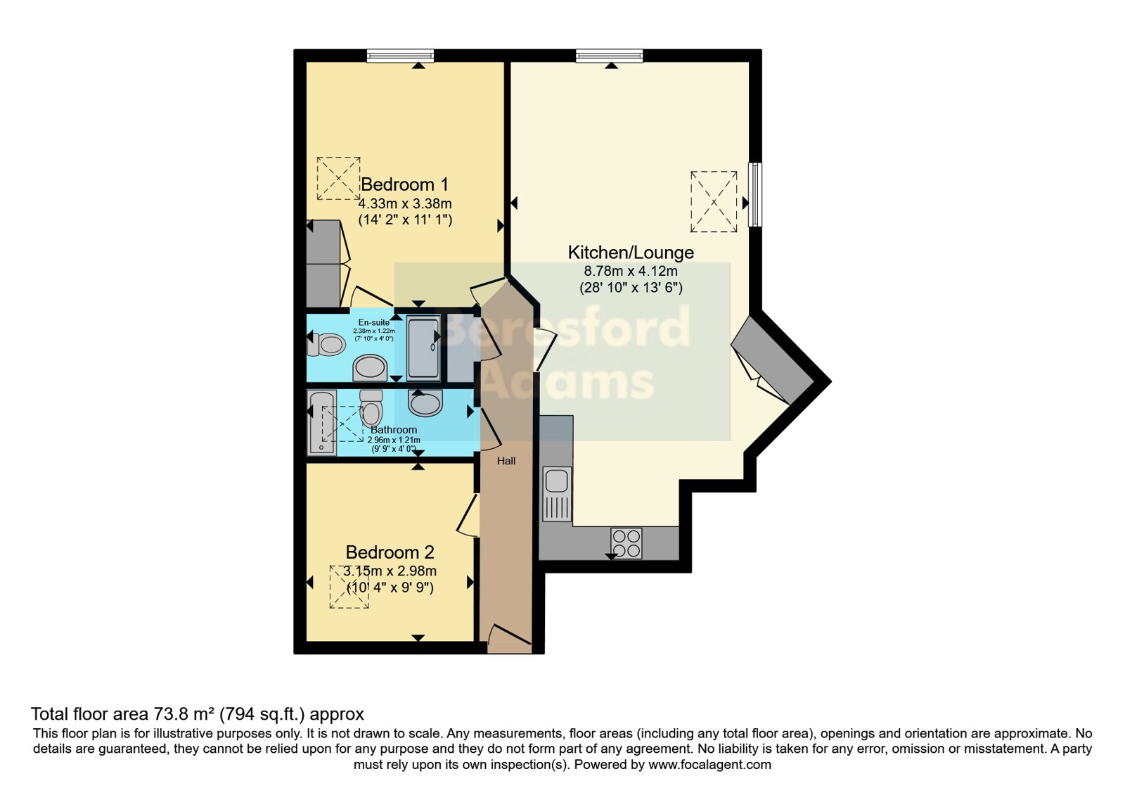 Apartment 6, Bryn Helyg, 14, Albert Drive, Conwy floorplan