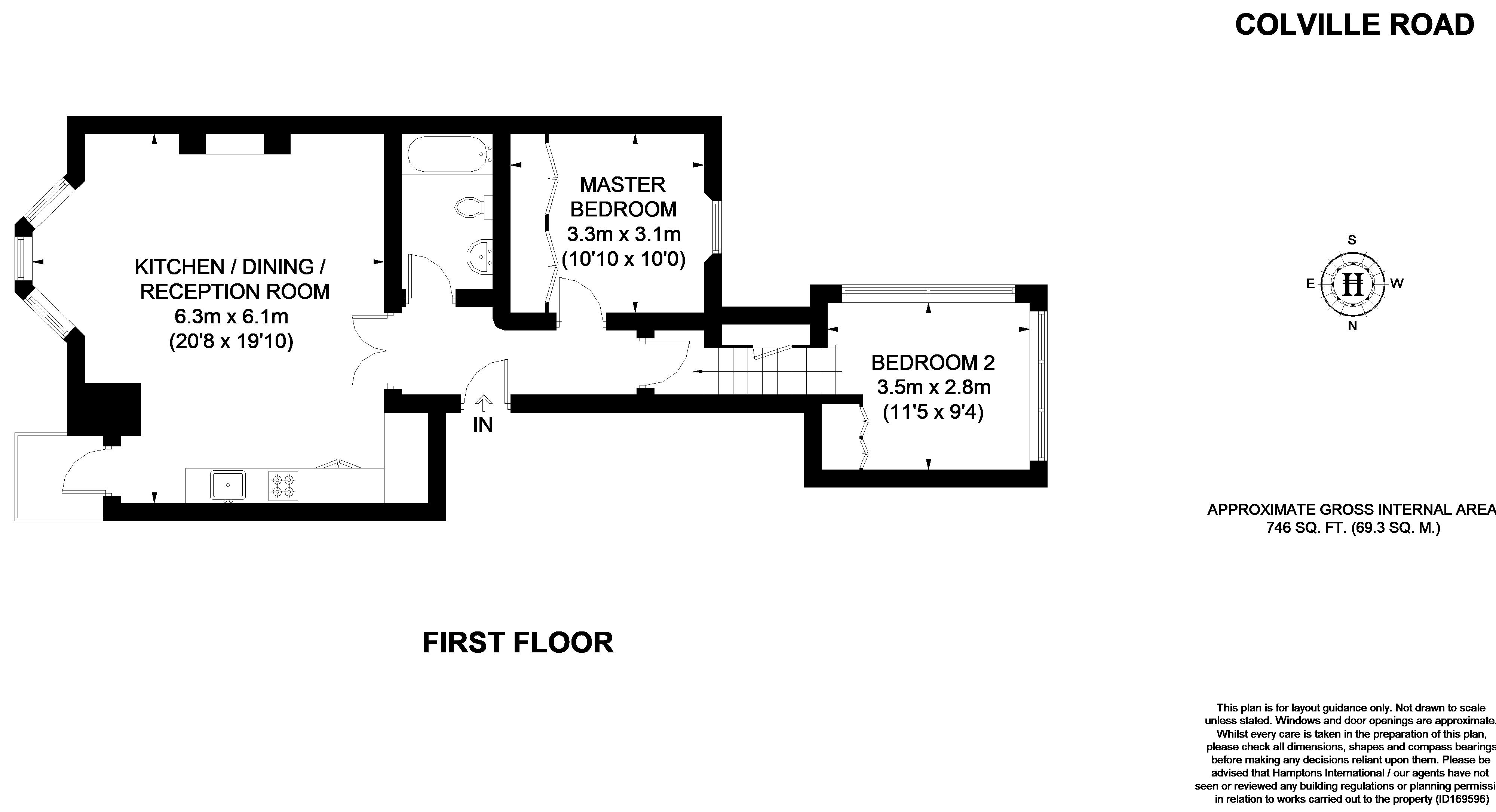 First Floor, 25, Colville Road, London floorplan