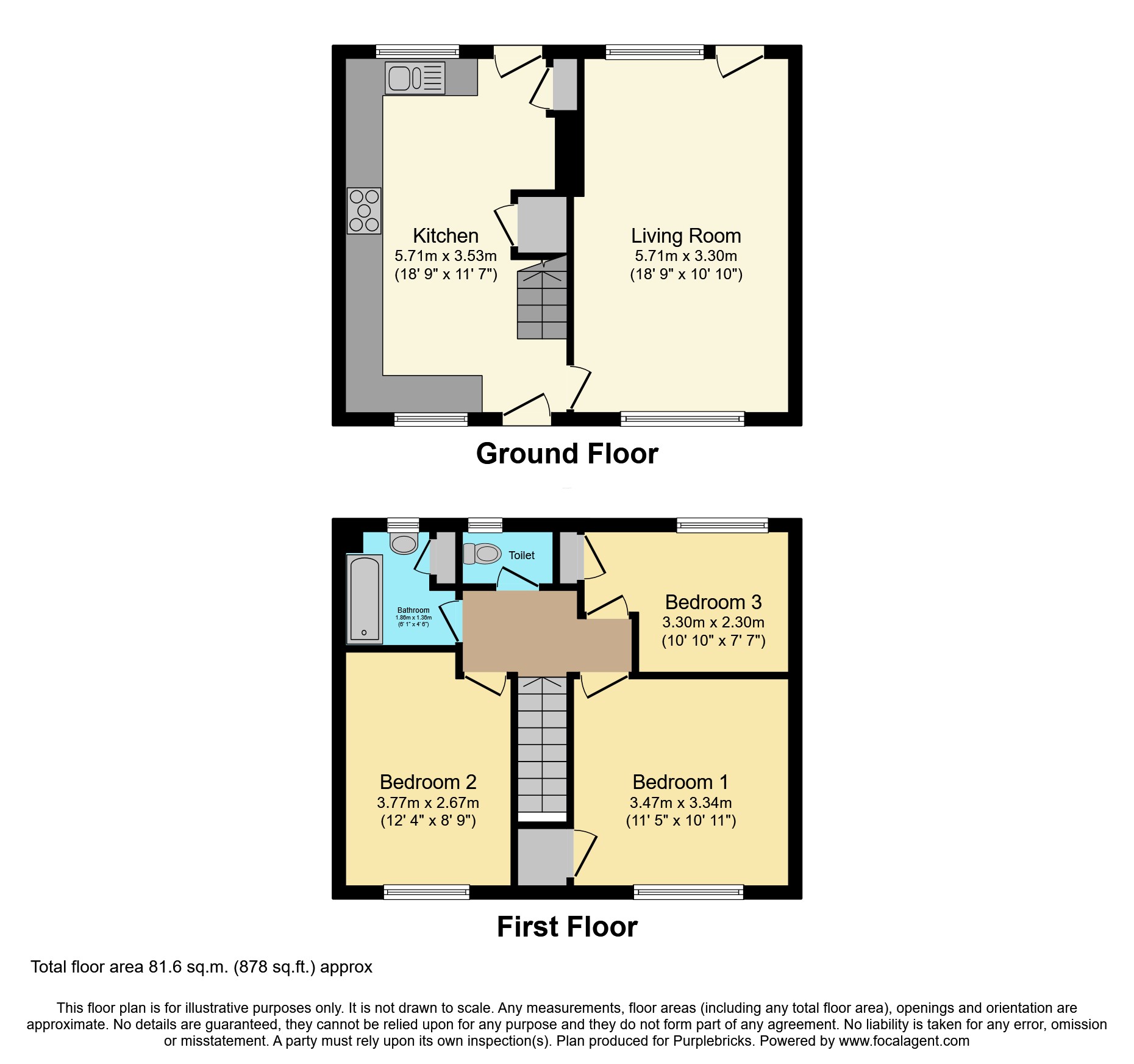 100, Kent Road, Huntingdon floorplan
