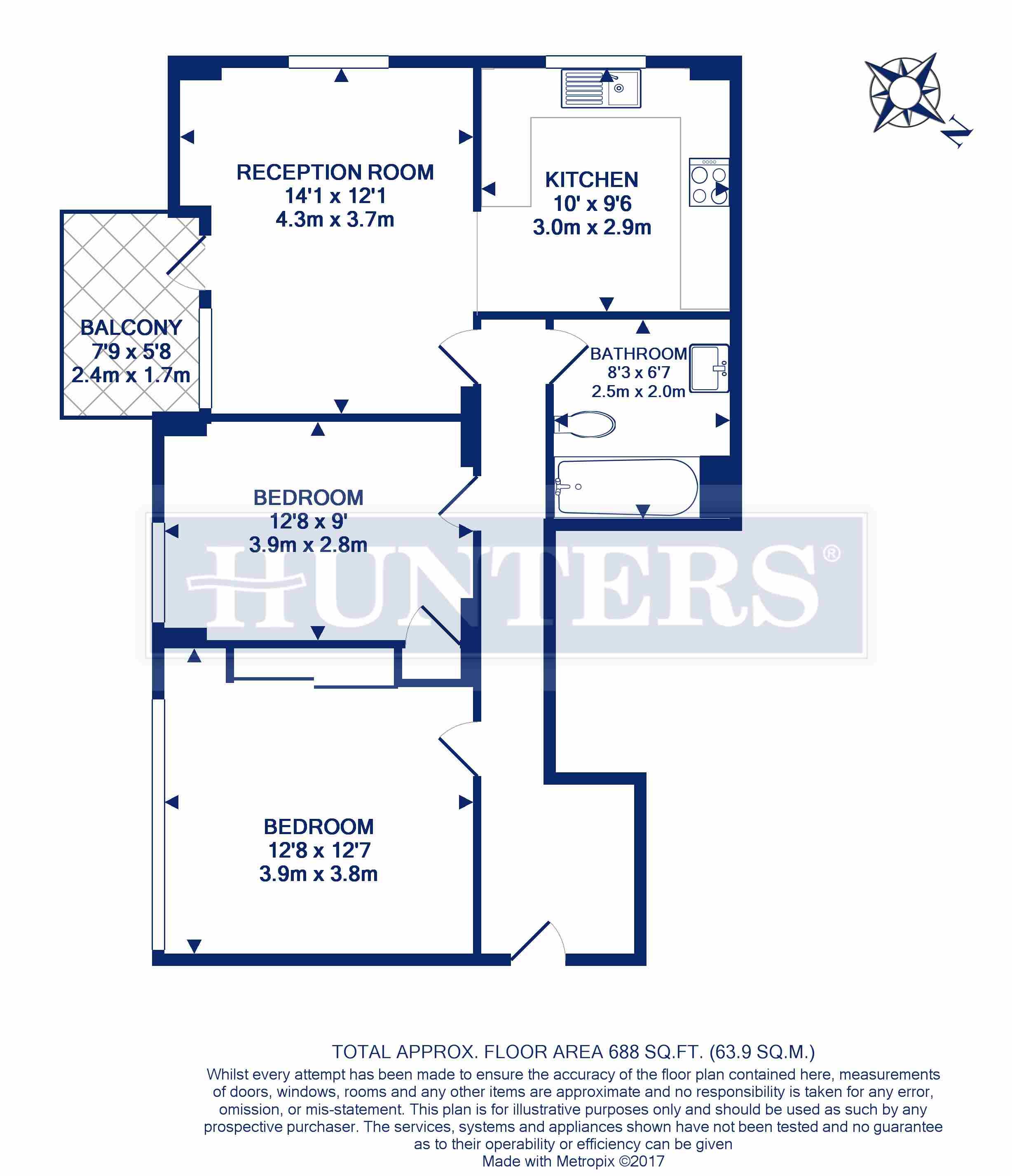 2 Bedrooms Flat to rent in Albert Road, London NW6