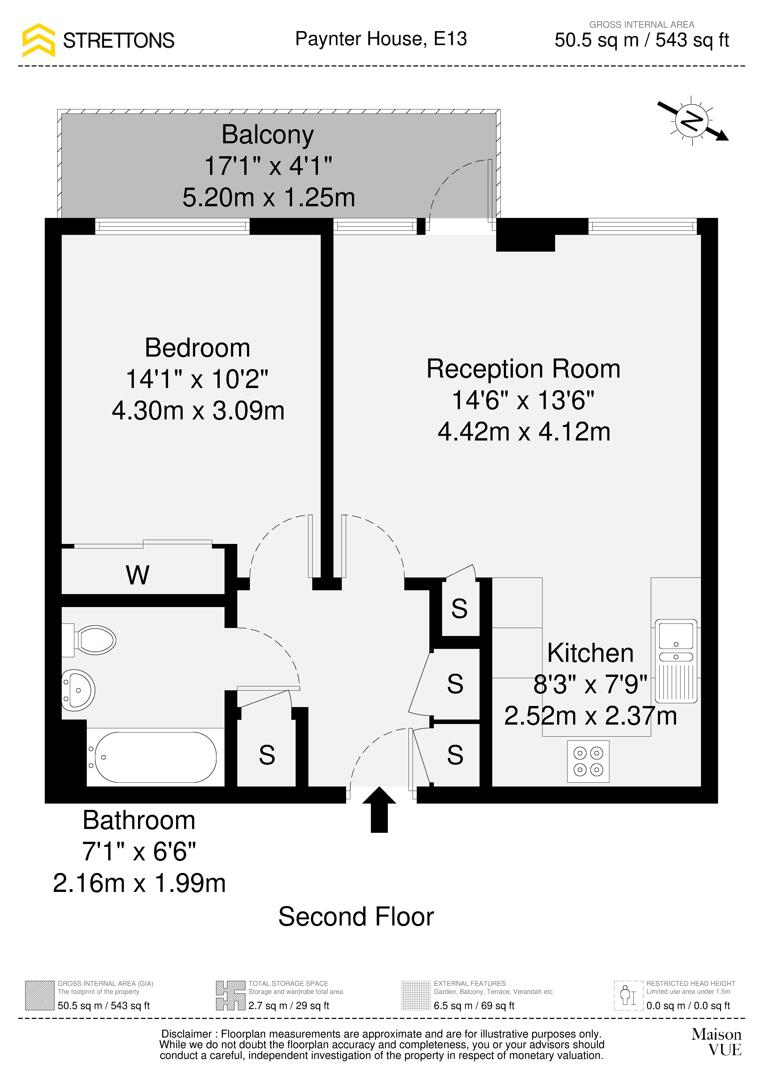 Flat 57a, Paynter House, 1, Shipbuilding Way, London floorplan