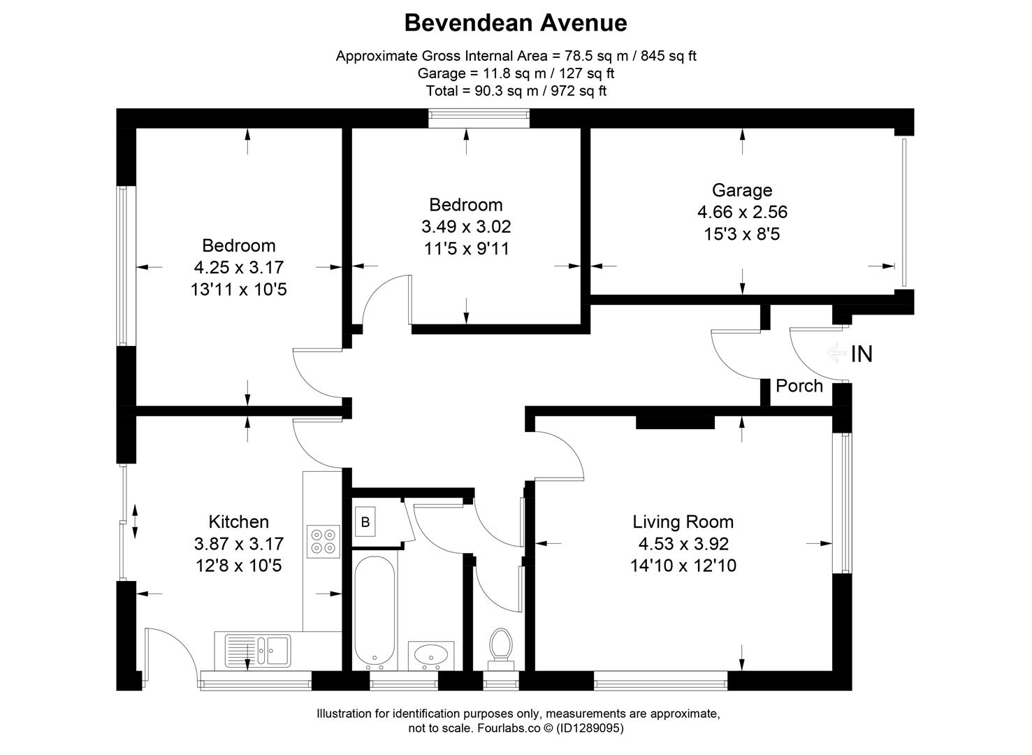 67, Bevendean Avenue, Brighton floorplan