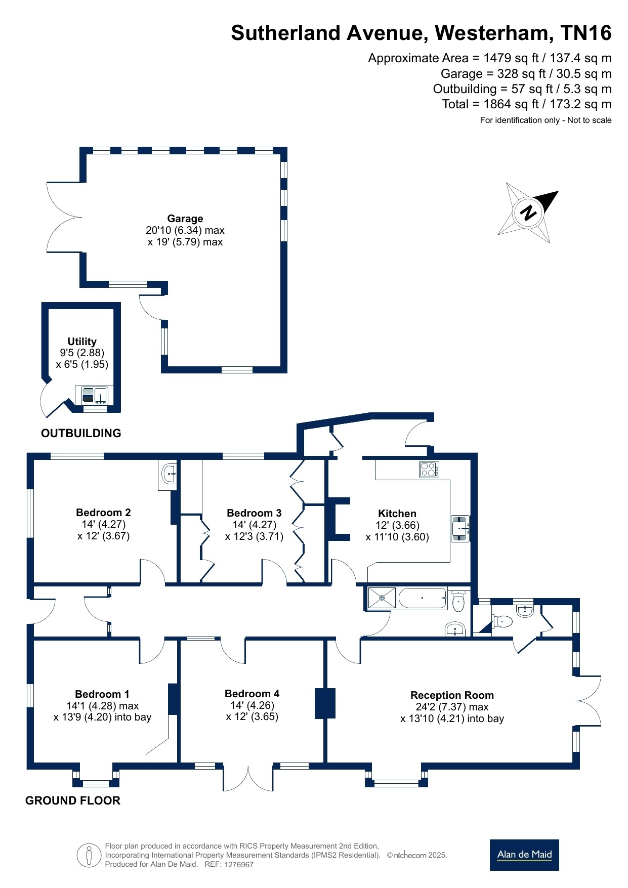 88, Sutherland Avenue, Westerham floorplan