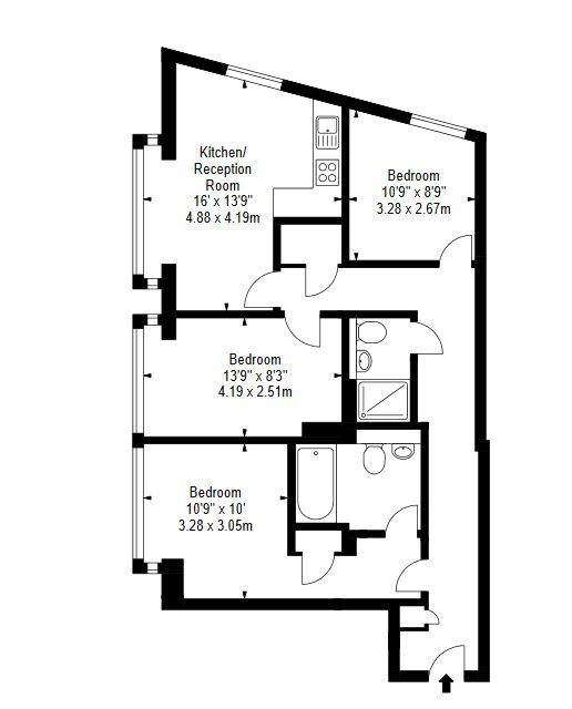 3 Bedrooms Flat to rent in Merchant Square East, London W2