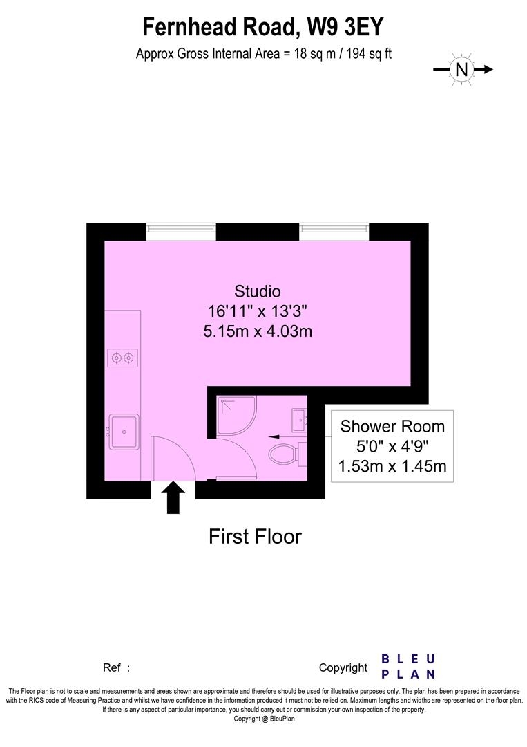 4, 63, Fernhead Road, Maida Vale floorplan