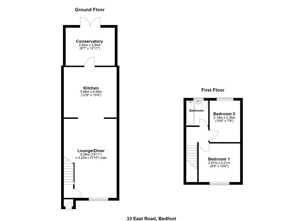 33, East Road, Bedfont floorplan