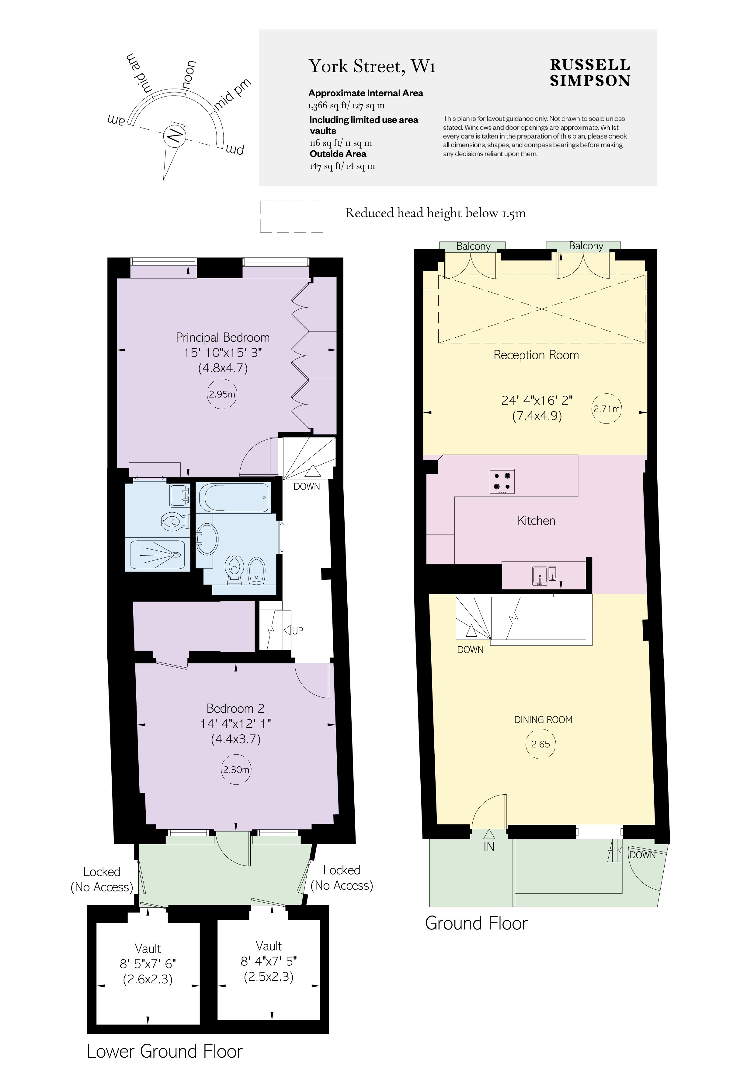 Flat 1A, 89, York Street, London floorplan