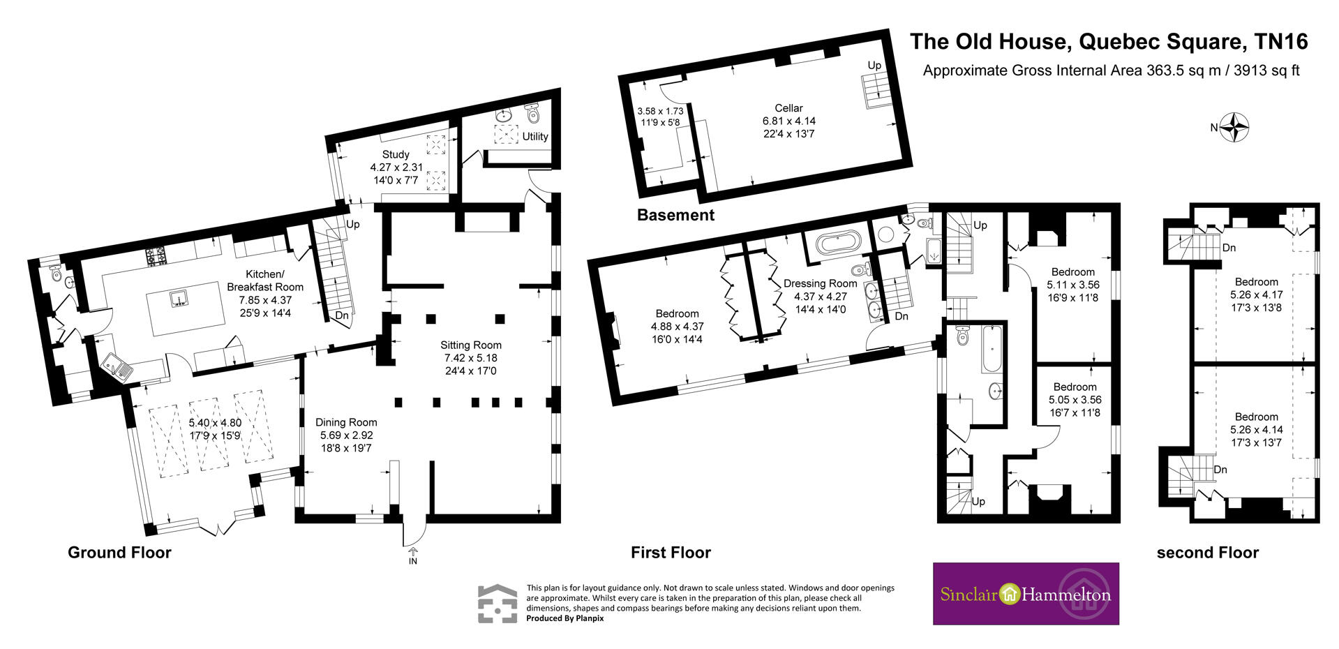 The Old House, Quebec Square, Kent floorplan