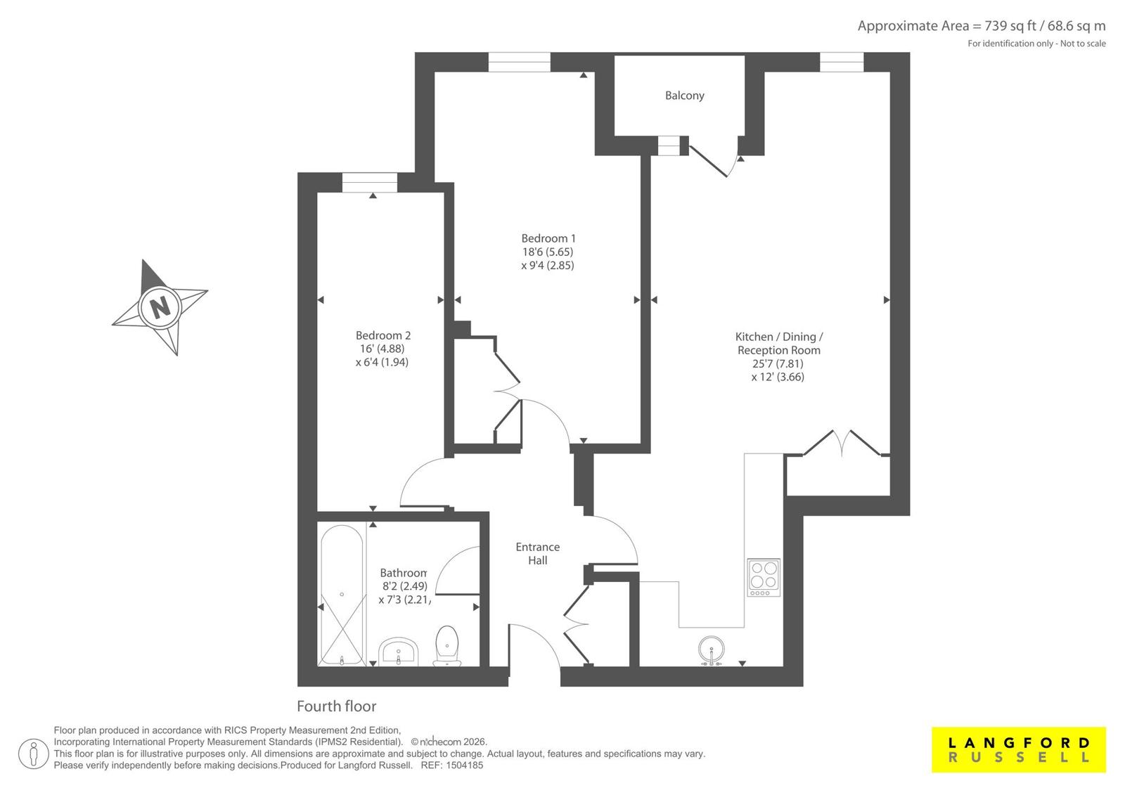 Flat 47, Rosing Apartments, 45, Homesdale Road, Bromley floorplan