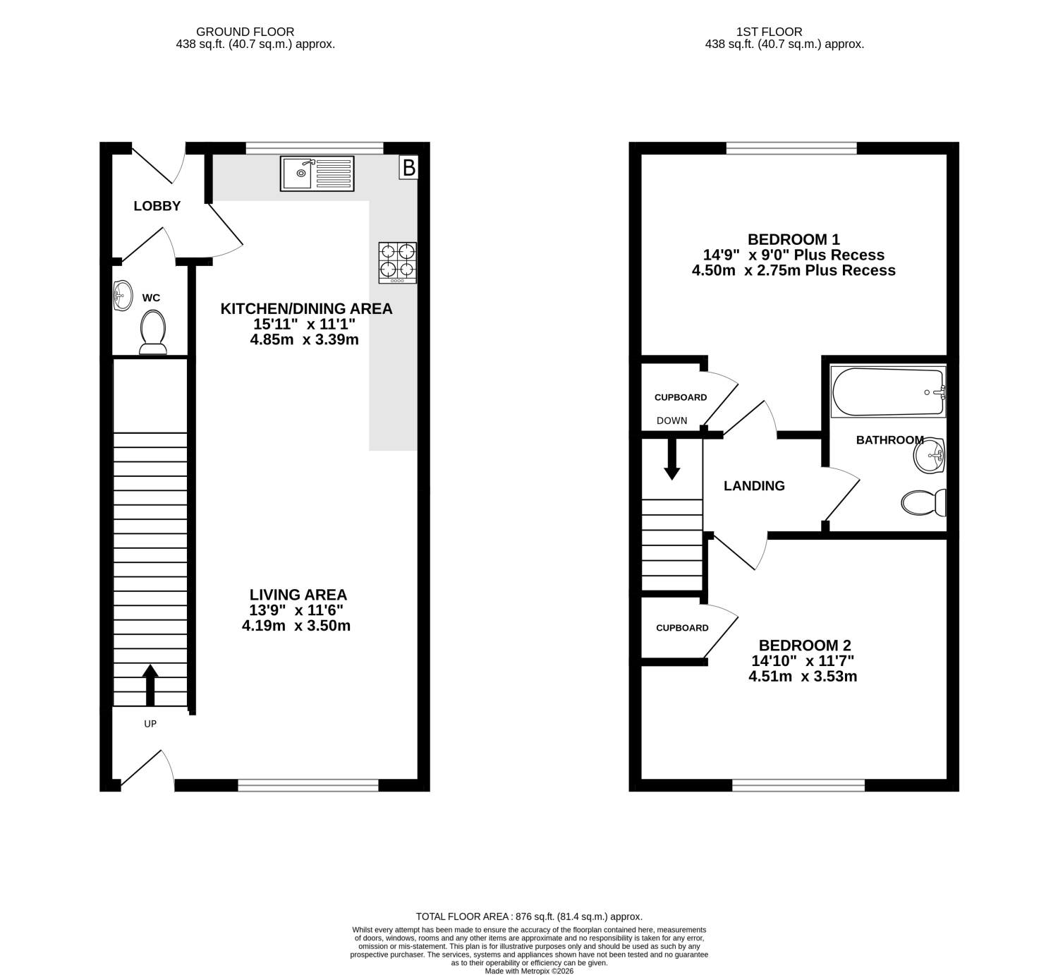 43, Boles Road, Taunton floorplan