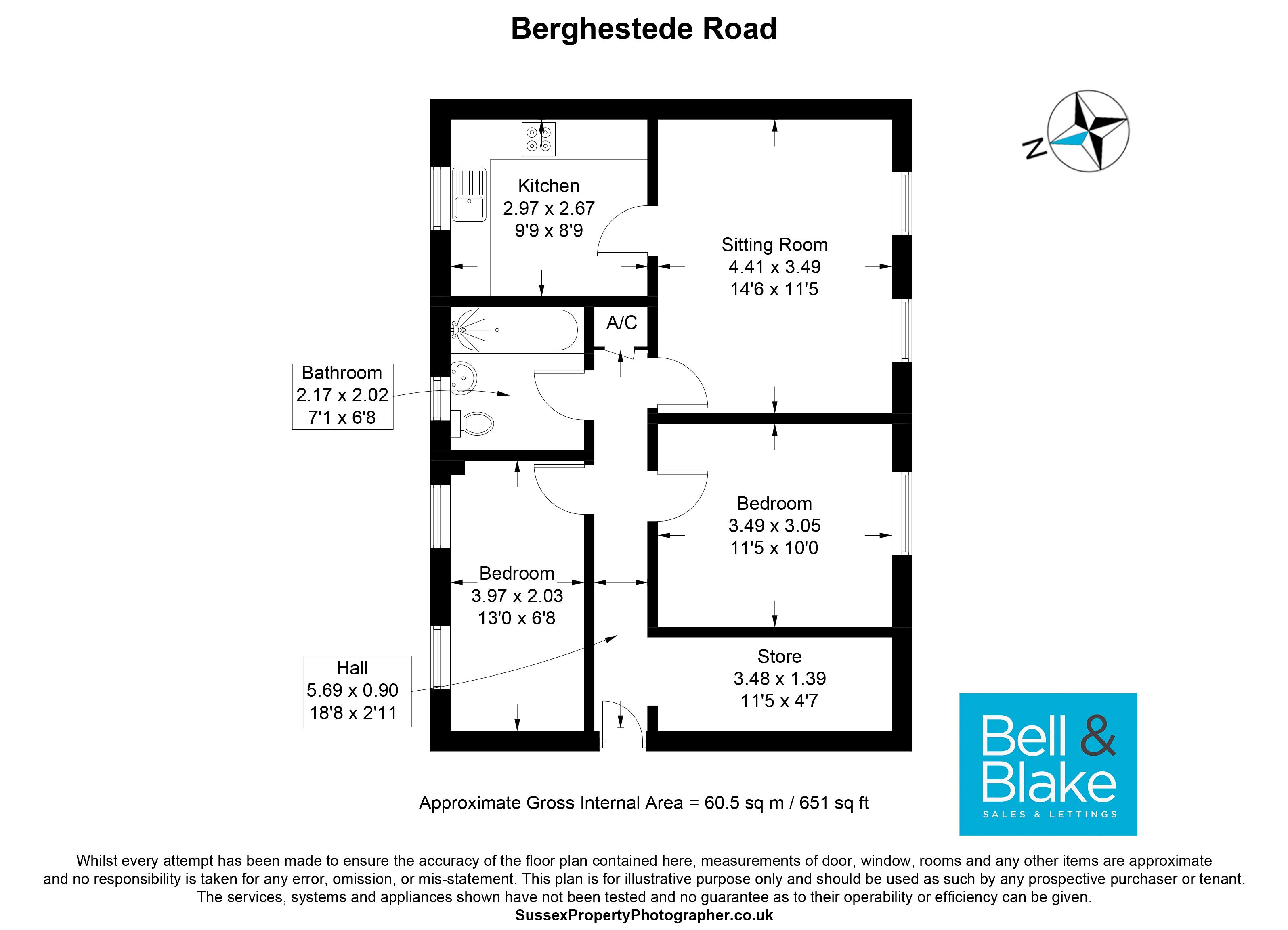 56, Berghestede Road, Bognor Regis floorplan