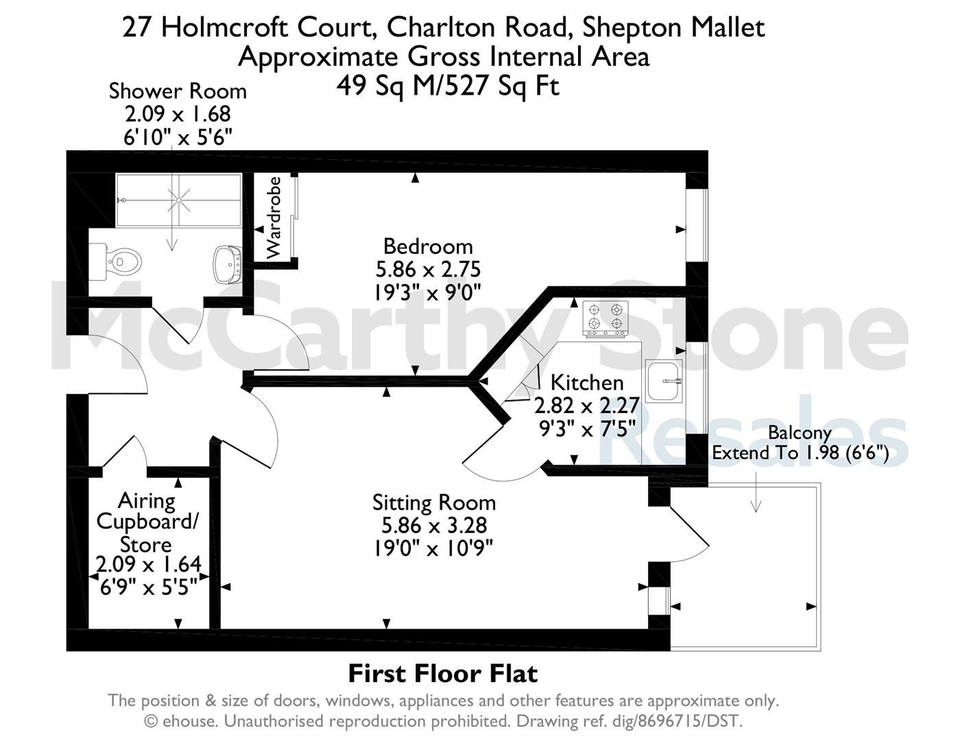 27 Holmcroft Court, Charlton Road, Shepton Mallet floorplan