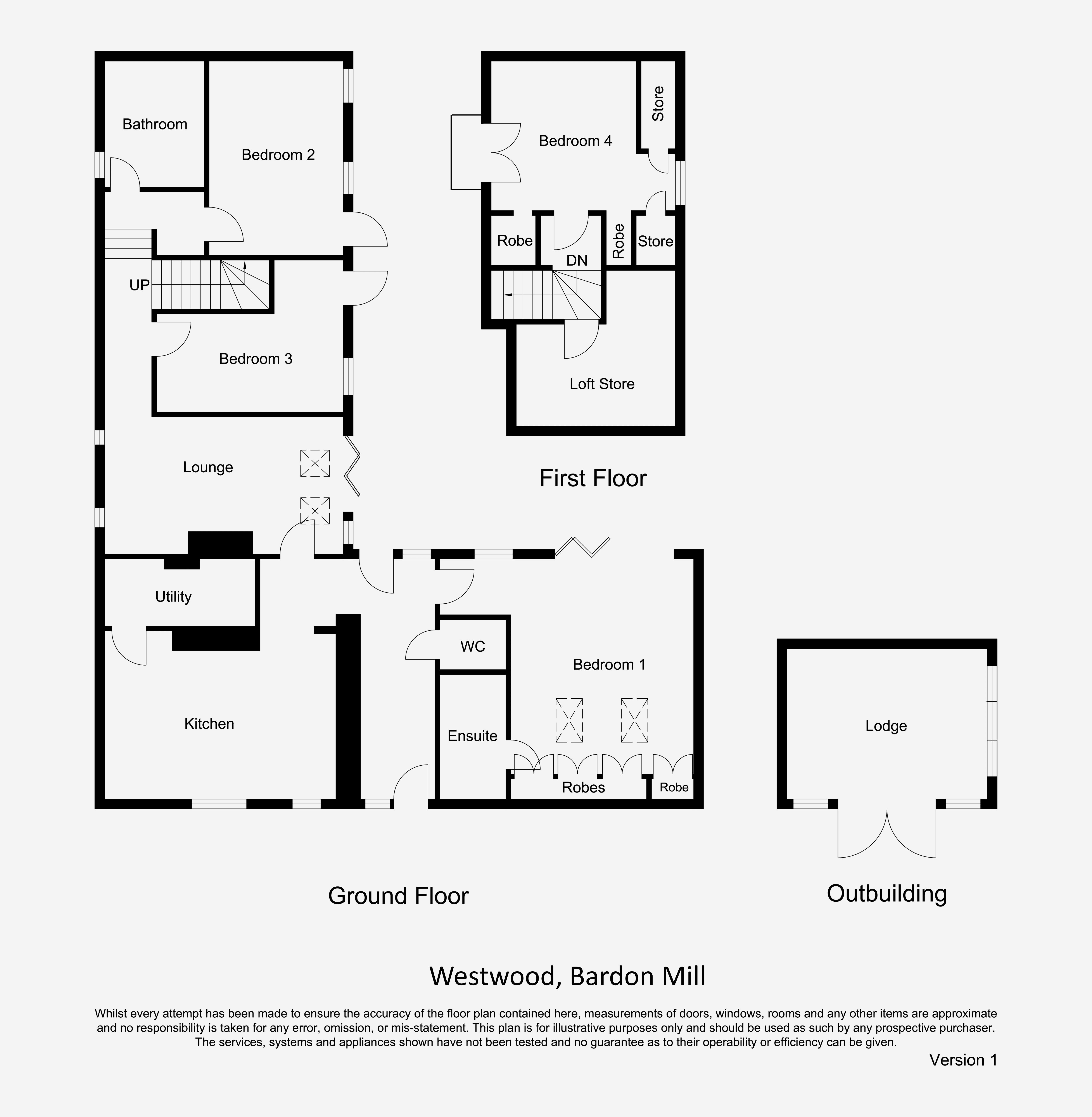 The Outbuildings, Westwood, Hexham floorplan