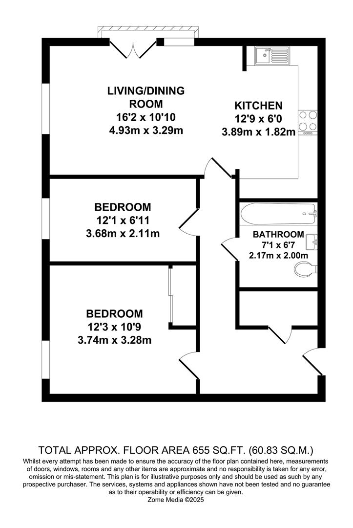 1, Flat 15, Nottingham Drive, Kings Hill floorplan