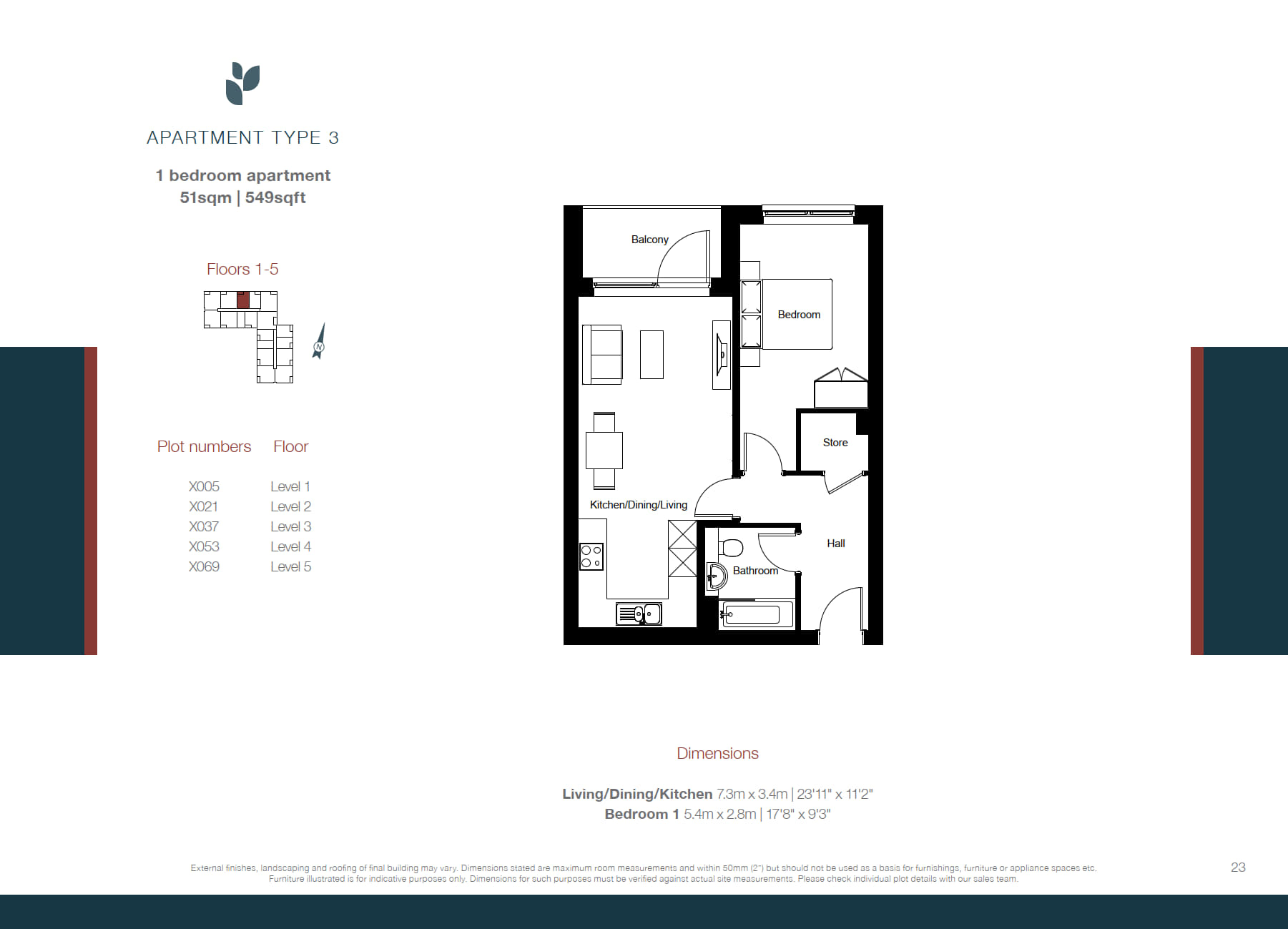 21, Silverling House, Hatfield floorplan